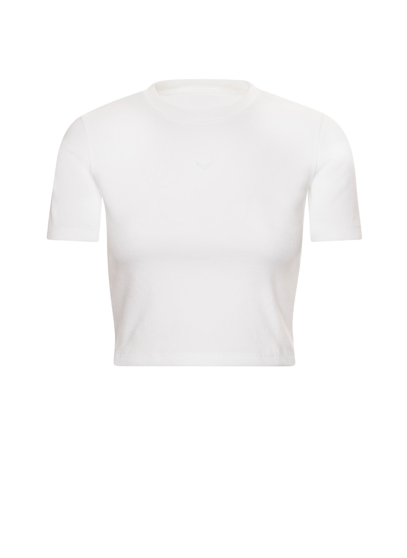 Trigema T-Shirt »TRIGEMA Modisches Crop-Top«, (1 tlg.)