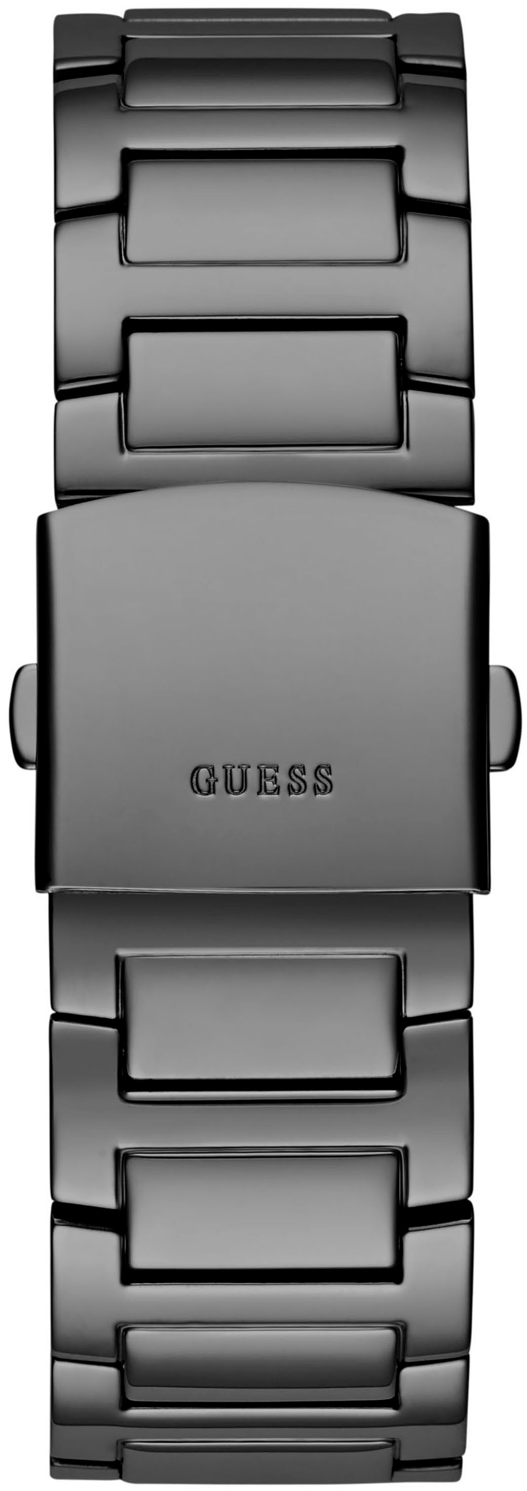 Guess Multifunktionsuhr »KING«, Quarzuhr, Armbanduhr, Herrenuhr, Datum, Edelstahlarmband