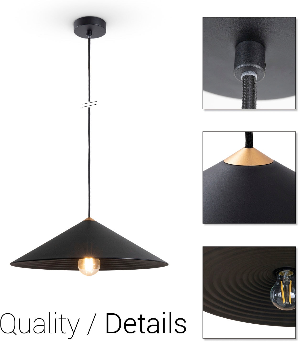 Paco Home Pendelleuchte »ROLLINA«, Leuchtmittel E27 | ohne Leuchtmittel, Pendelleuchte Esszimmer Küchenlampe Metall Industrial Design E27