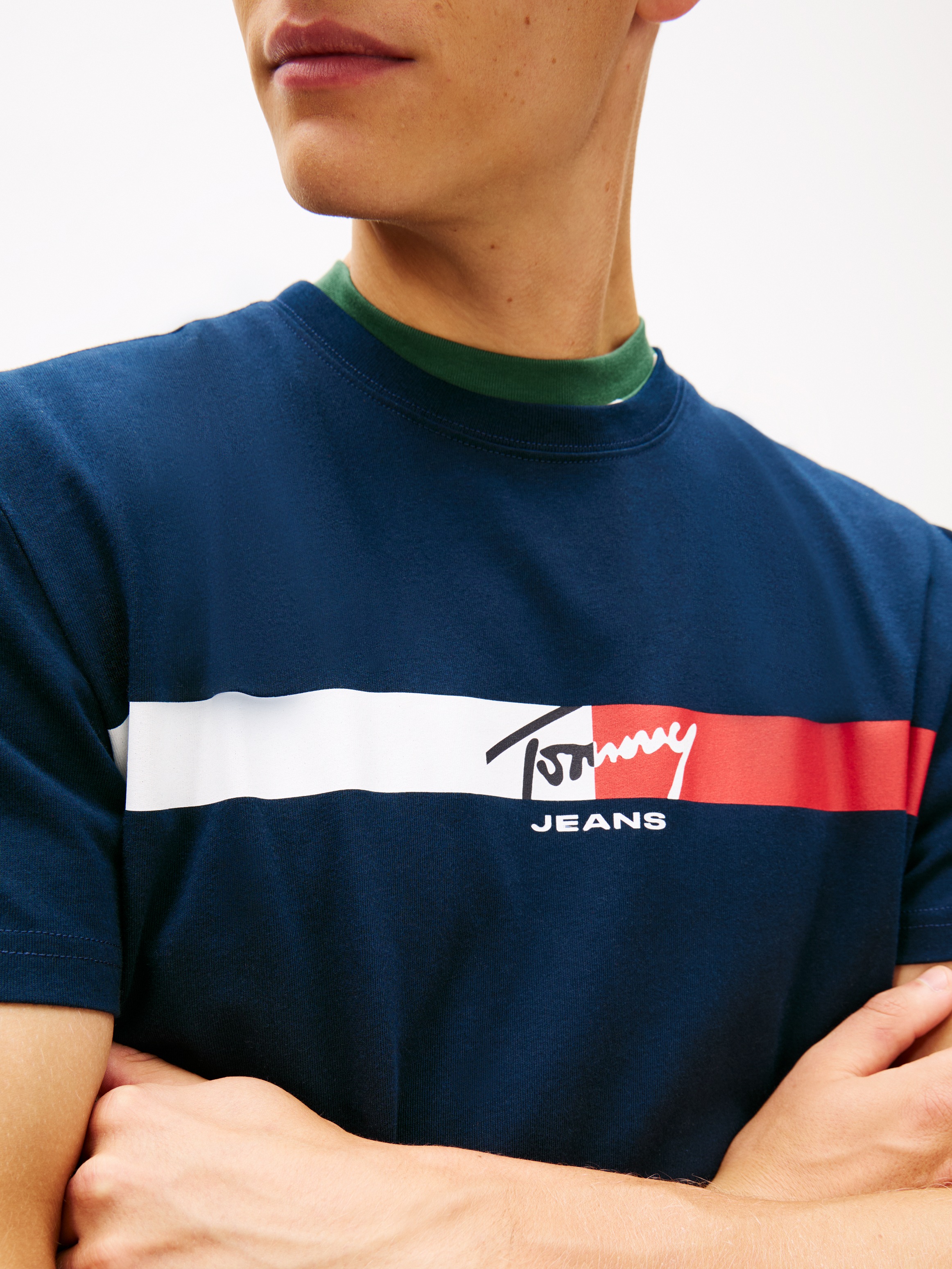 Tommy Jeans T-Shirt »TJM REGULAR FIT SIGNATURE STRIPE«