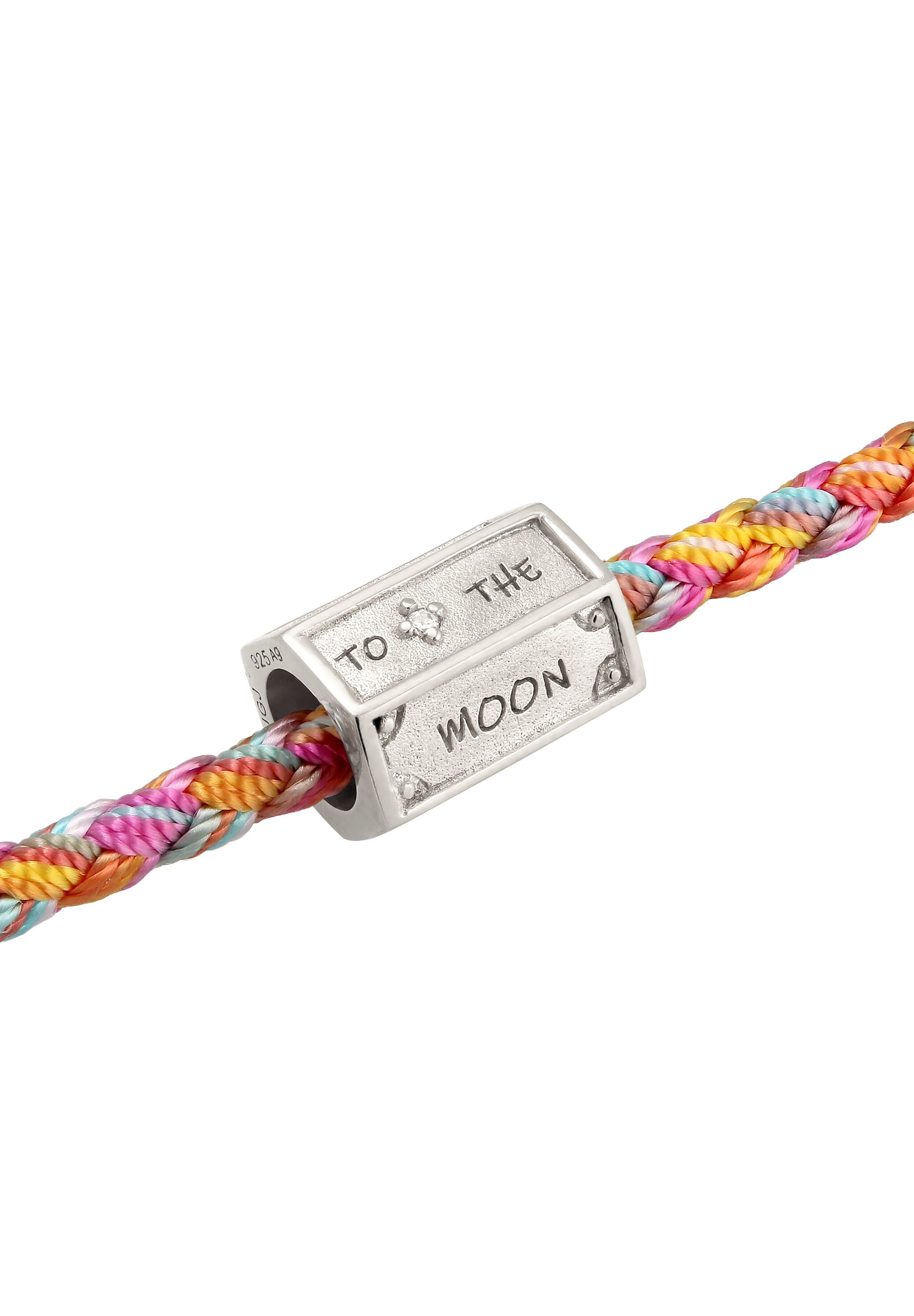 Elli Kette mit Anhänger »Halskette Love Colorful Zirkonia Weiß 925 Sterling Silber«