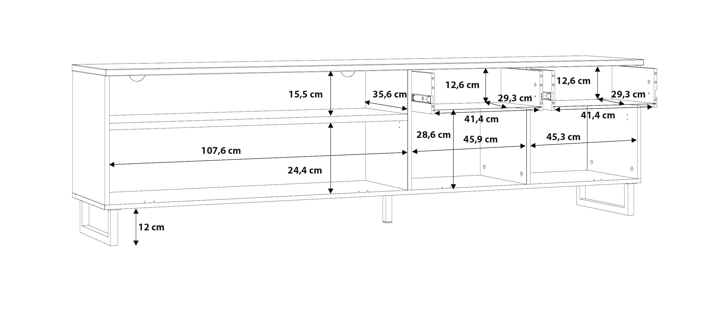 FORTE TV-Schrank »Leokadia«, Breite ca. 205 cm