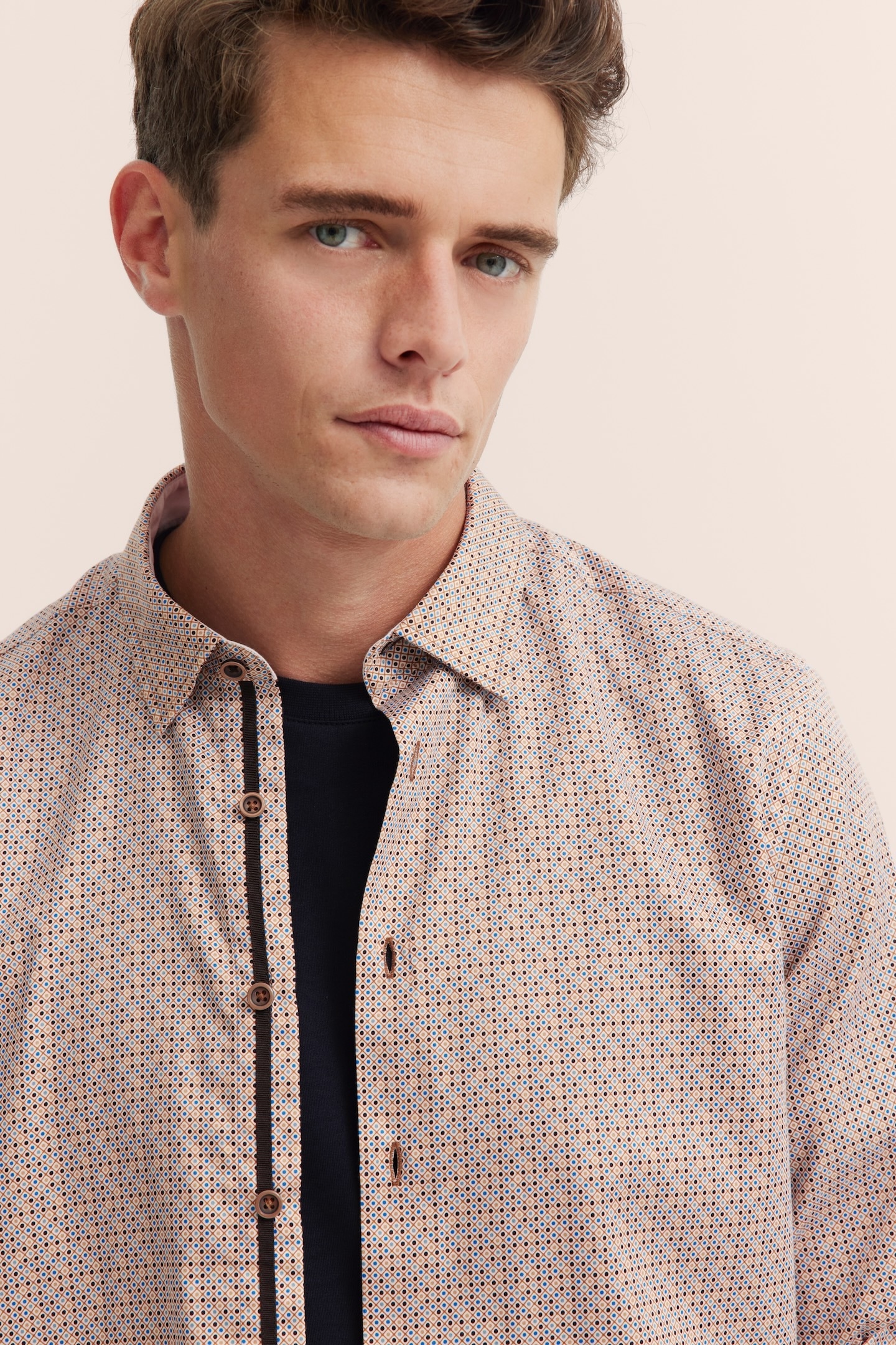 bugatti Langarmhemd, mit Under-Button-Down