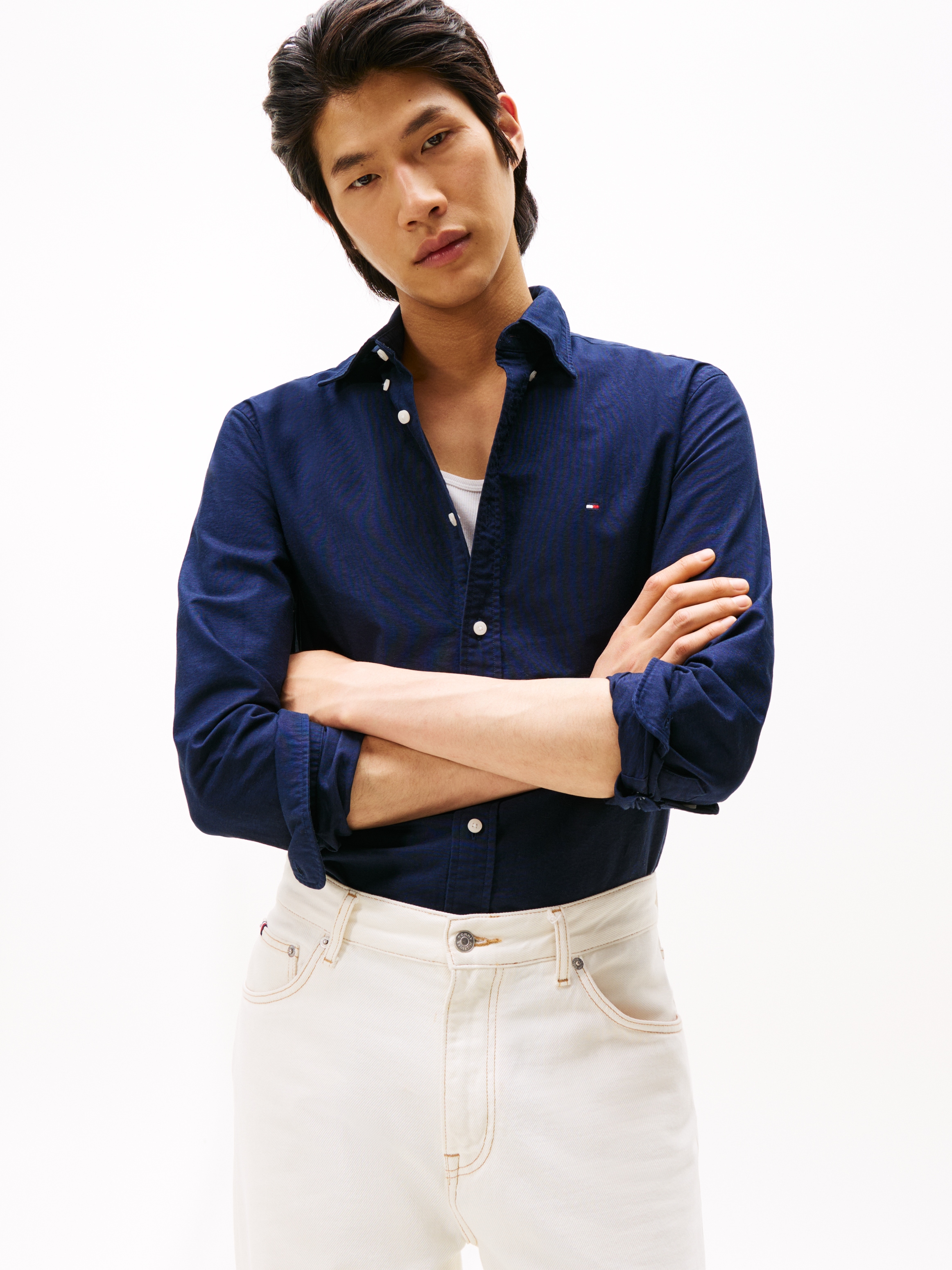 Tommy Hilfiger Langarmhemd »SOLID HERITAGE OXFORD RF SHIRT«