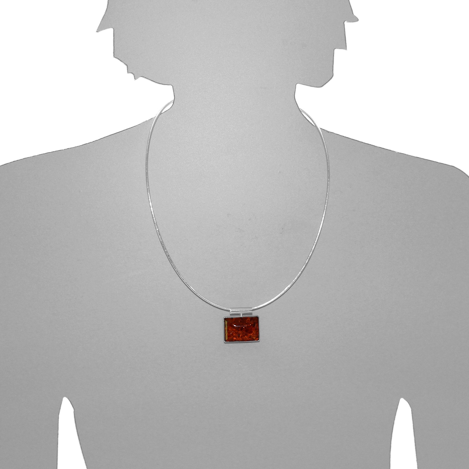 OSTSEE-SCHMUCK Kettenanhänger »- Gleiter-Classic 28 x 20 mm - Silber 925/000 - Bernstein«