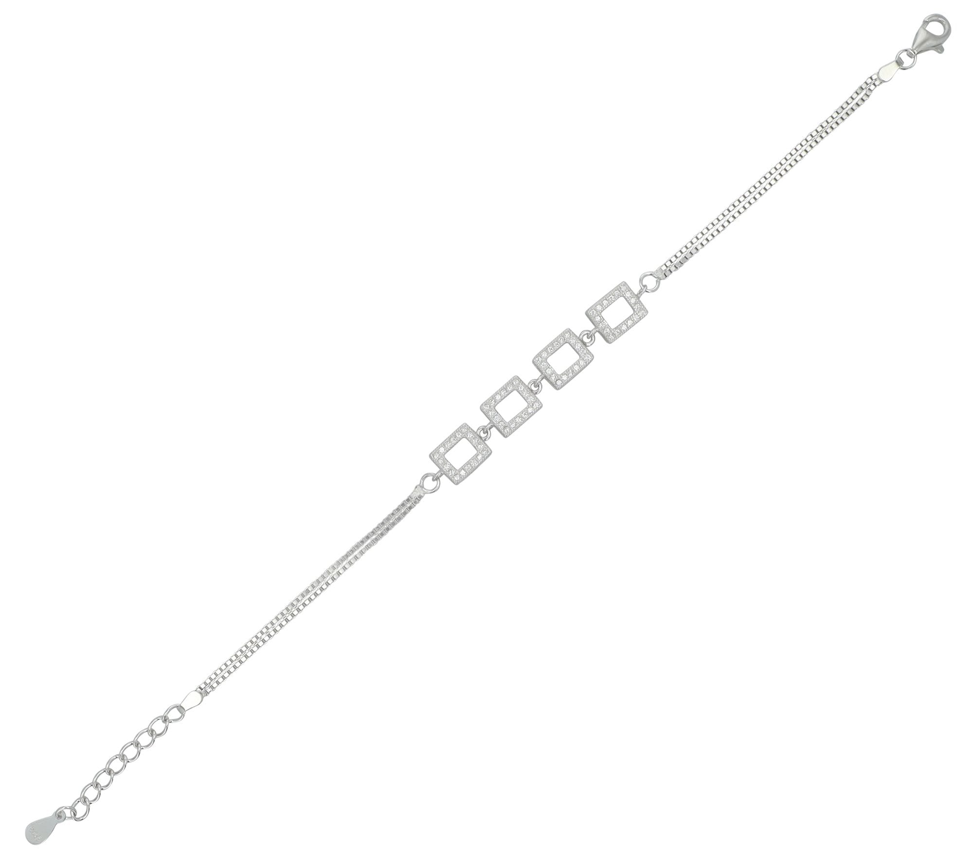 Adelia´s Armband »Damen Armband aus 925 Silber mit Zirkonia 17+3 cm«