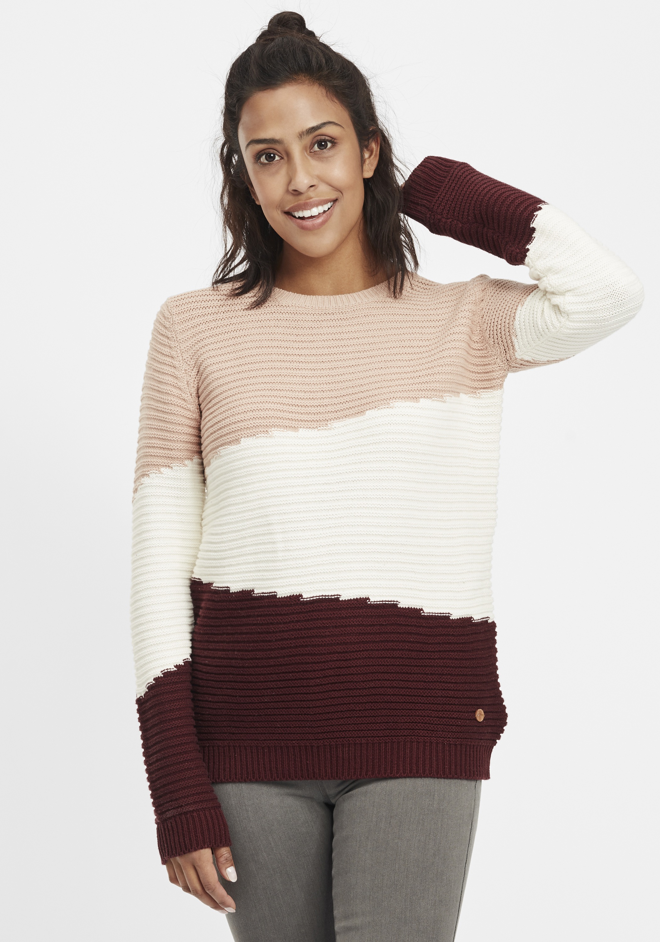 OXMO Strickpullover »Olma«, Pullover in Fein-Strick Optik