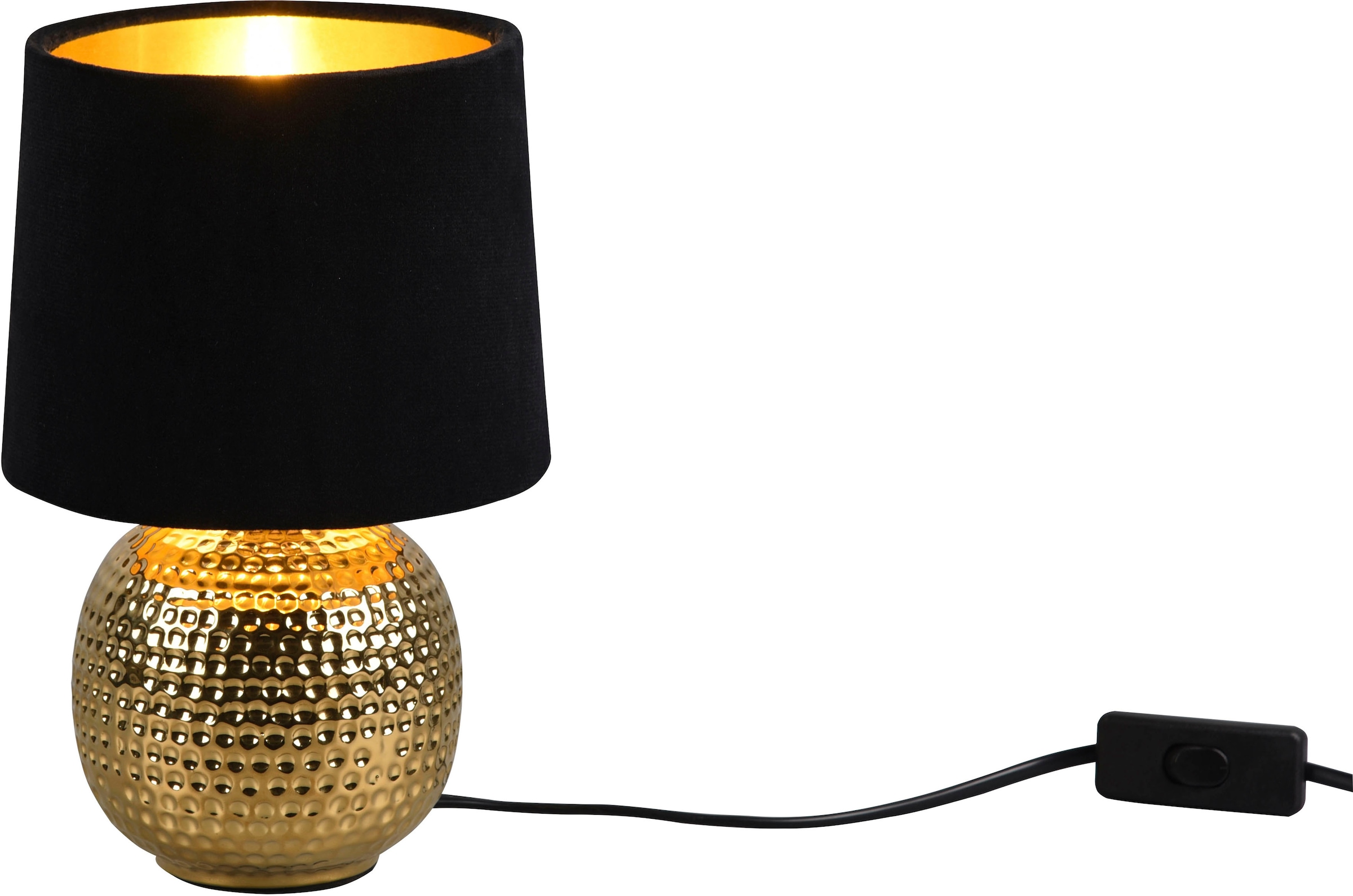TRIO Leuchten Schreibtischlampe »Sophia«, 1 flammig-flammig, Nachttischlampe,  Keramik Fuß mit Samtschirm im OTTO Online Shop