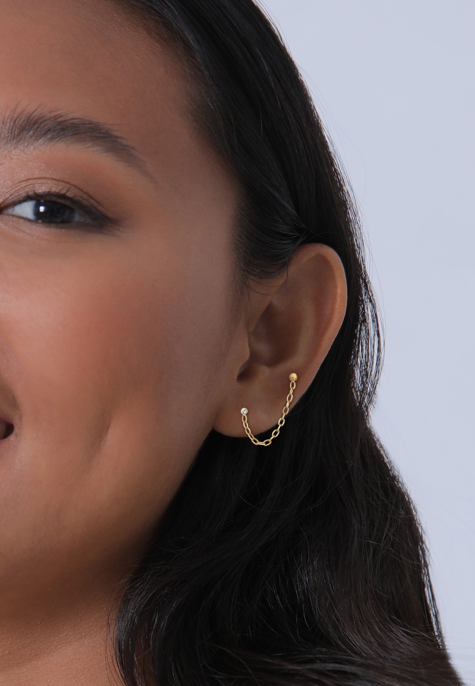 Elli Paar Ohrstecker »Ohrringe Kette Piercing 925 Silber, mit Kristallen von Swarovski®«
