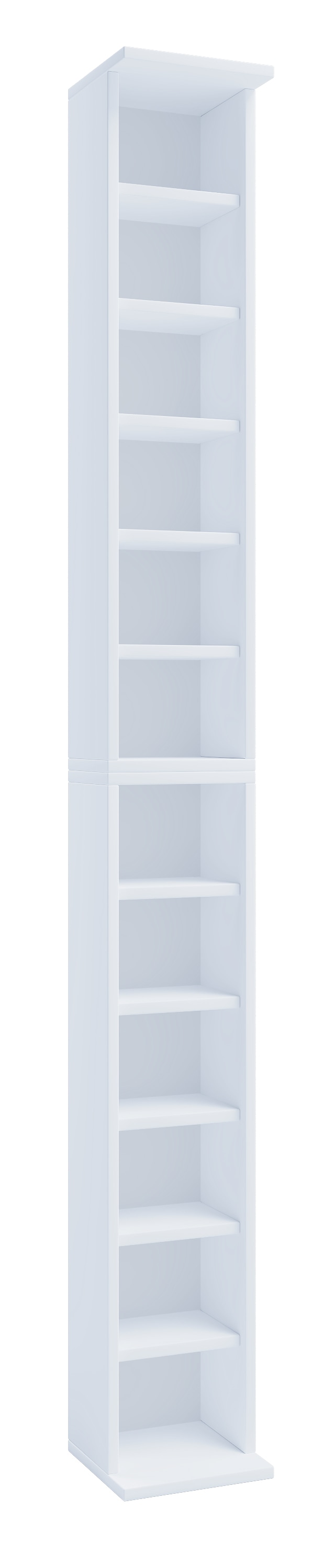 VCM Standregal »VCM Holzregal stehend | platzsparender CD Schrank für 204 CDs oder 72 DVDs | Maße: H. 180 x B. 21 x T. 20 cm | Elegantes DVD Regal stehend | Blu-Ray Regal | CD Regal - Bigol«