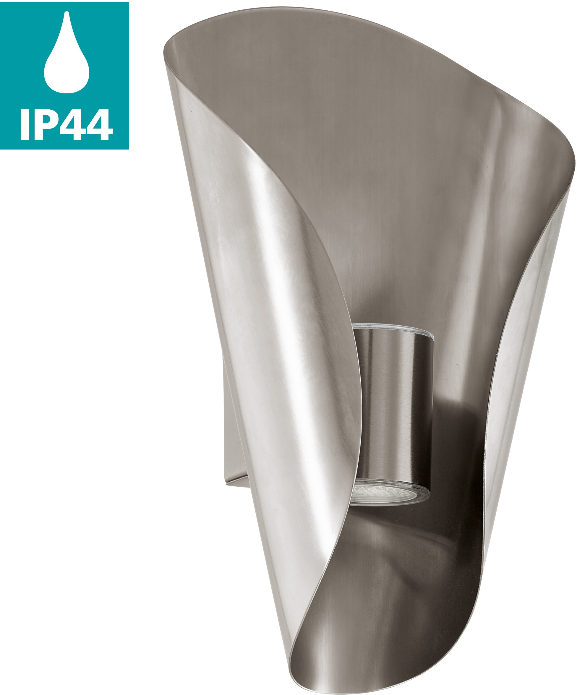 Eglo LED Außen-Wandleuchte »BOSARO« LED-Board 1 Stk. Warmweiß Eckmontage möglich in silberfarben, Größe Höhe: 27 cm