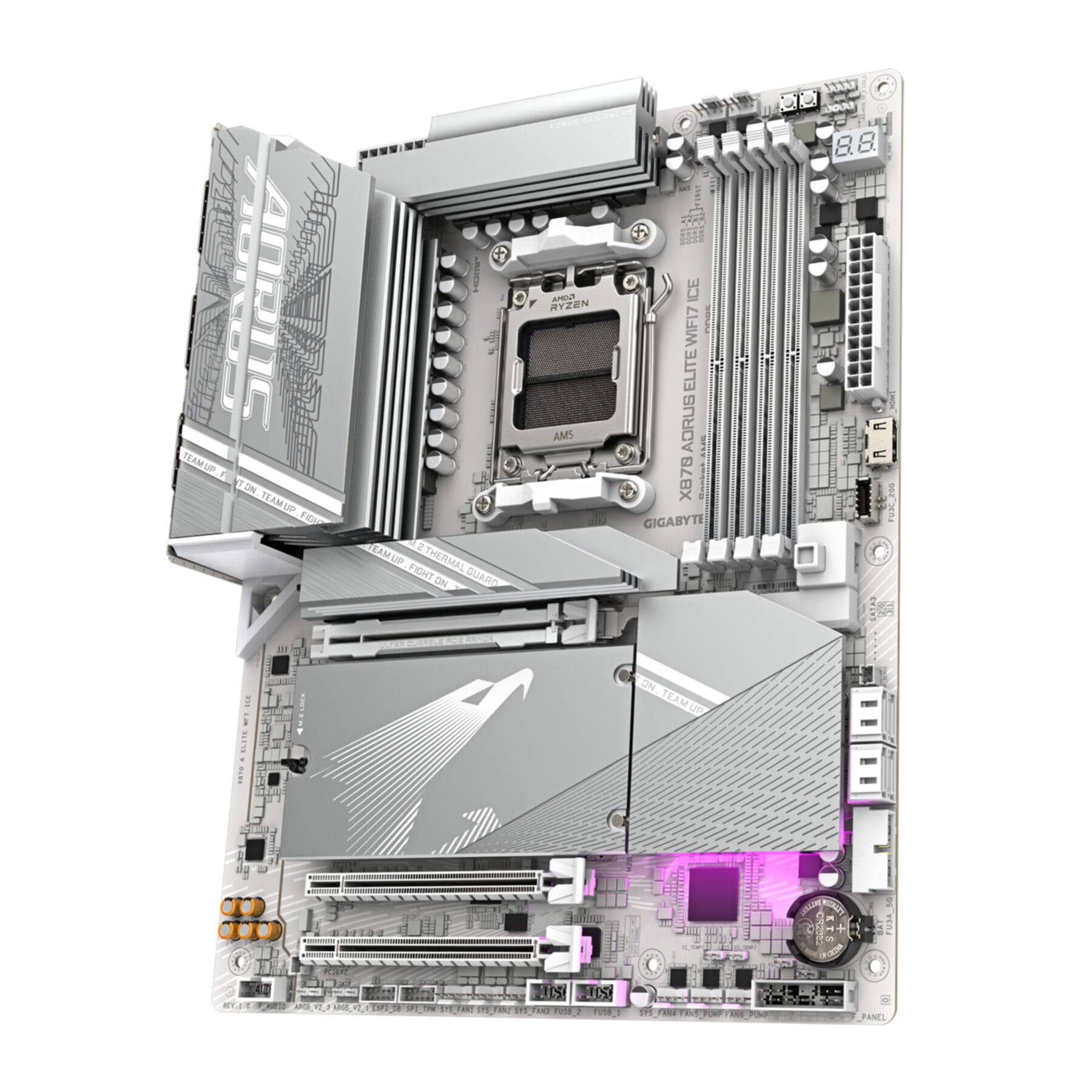Gigabyte Mainboard »X870 AORUS ELITE WIFI7 ICE Mainboard - Unterstützt AMD Ryzen 9000 CPUs«