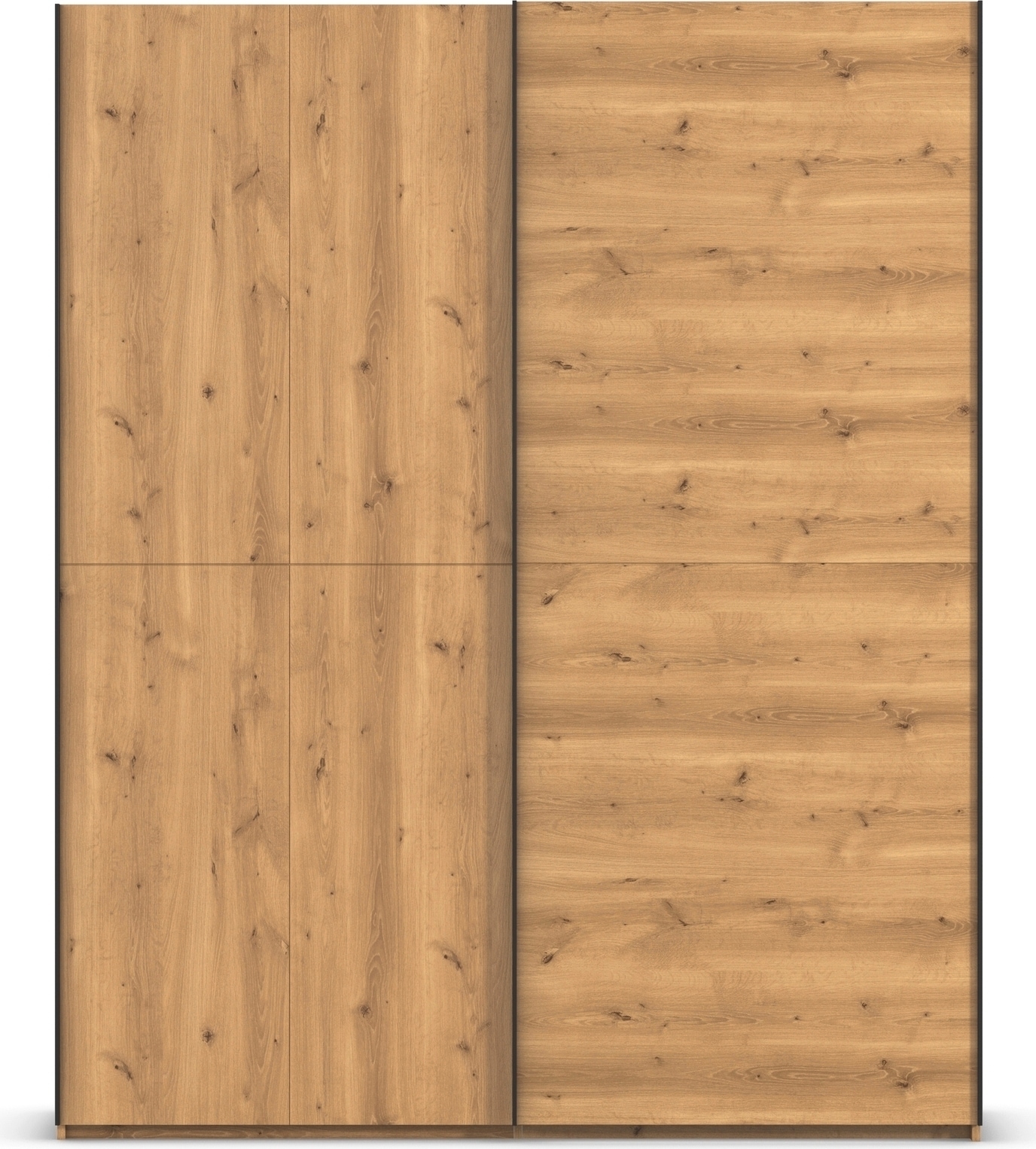 rauch Schwebetürenschrank »Kleiderschrank Schrank Garderobe Schlafzimmerschrank SCALE-WOOD«, senkrecht geteilte Türen in robuster massiver Asteiche MADE IN GERMANY