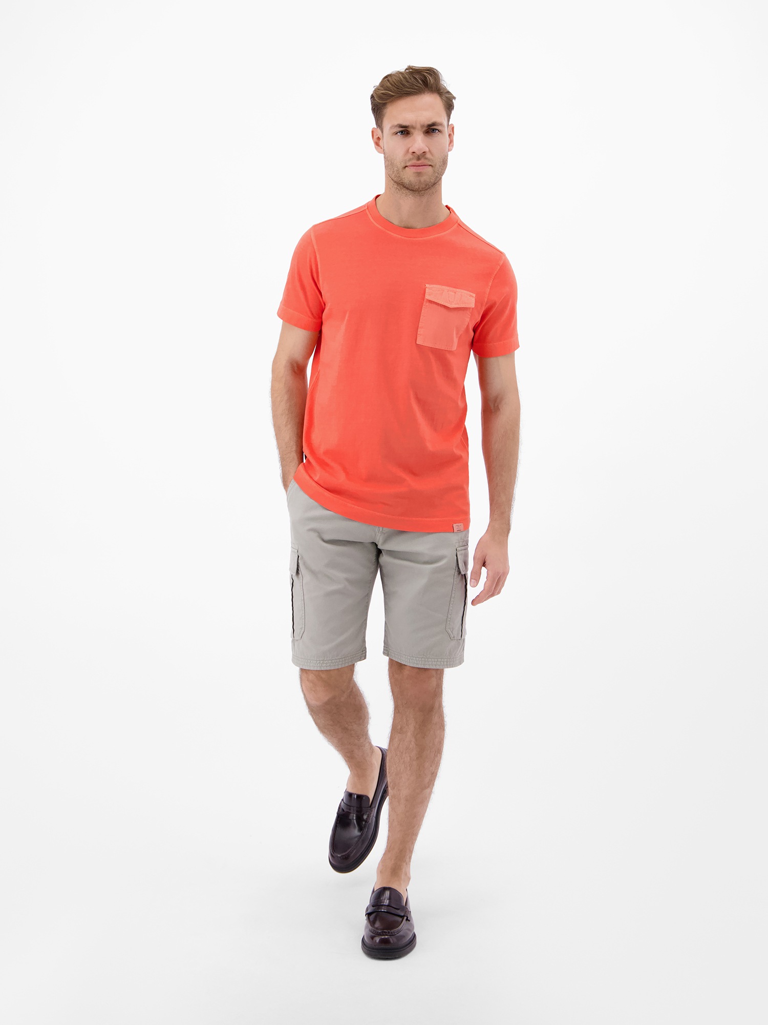 LERROS T-Shirt »T-Shirt mit O-Neck und Brusttasche«