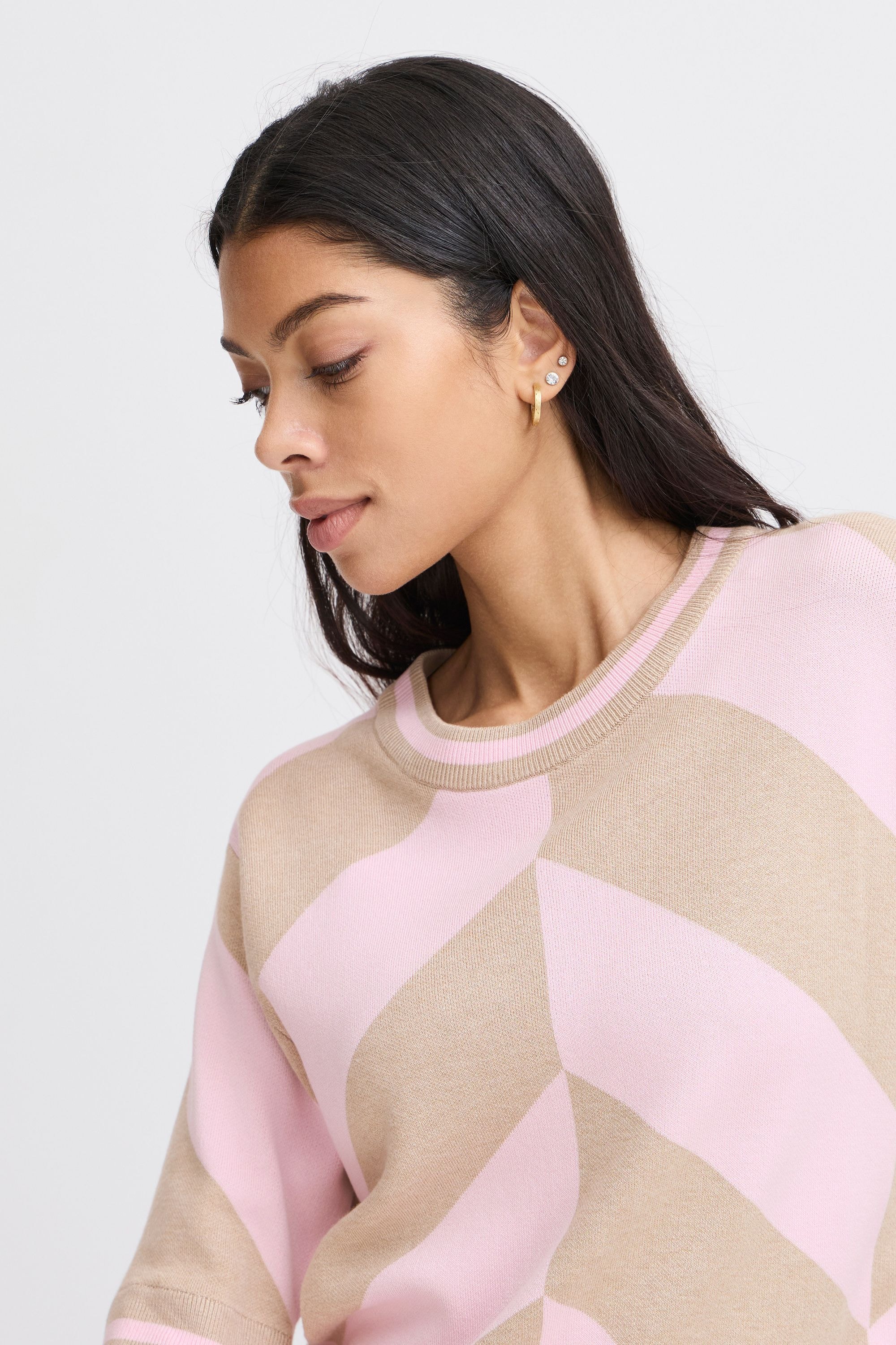 b.young Strickfleece-Pullover »Strickpullover BYMMMORLA SS GEOMETRIC«