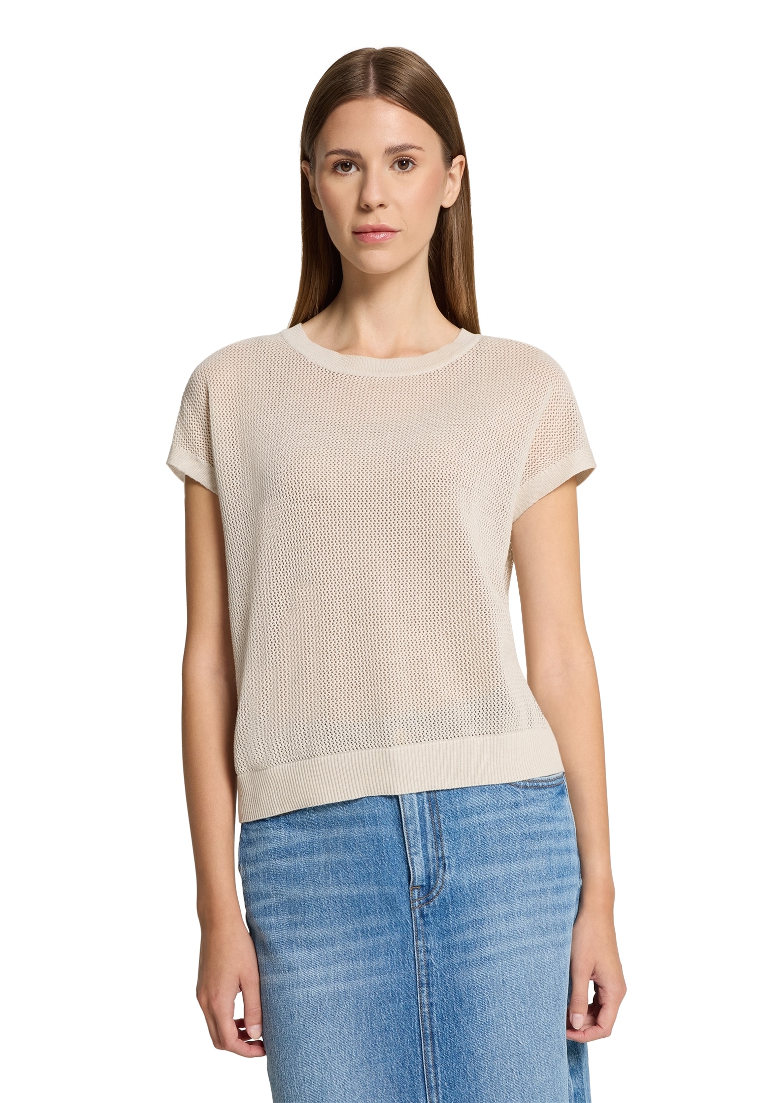 Betty Barclay Rundhalspullover »Lochstrick-Pullover ohne Arm«