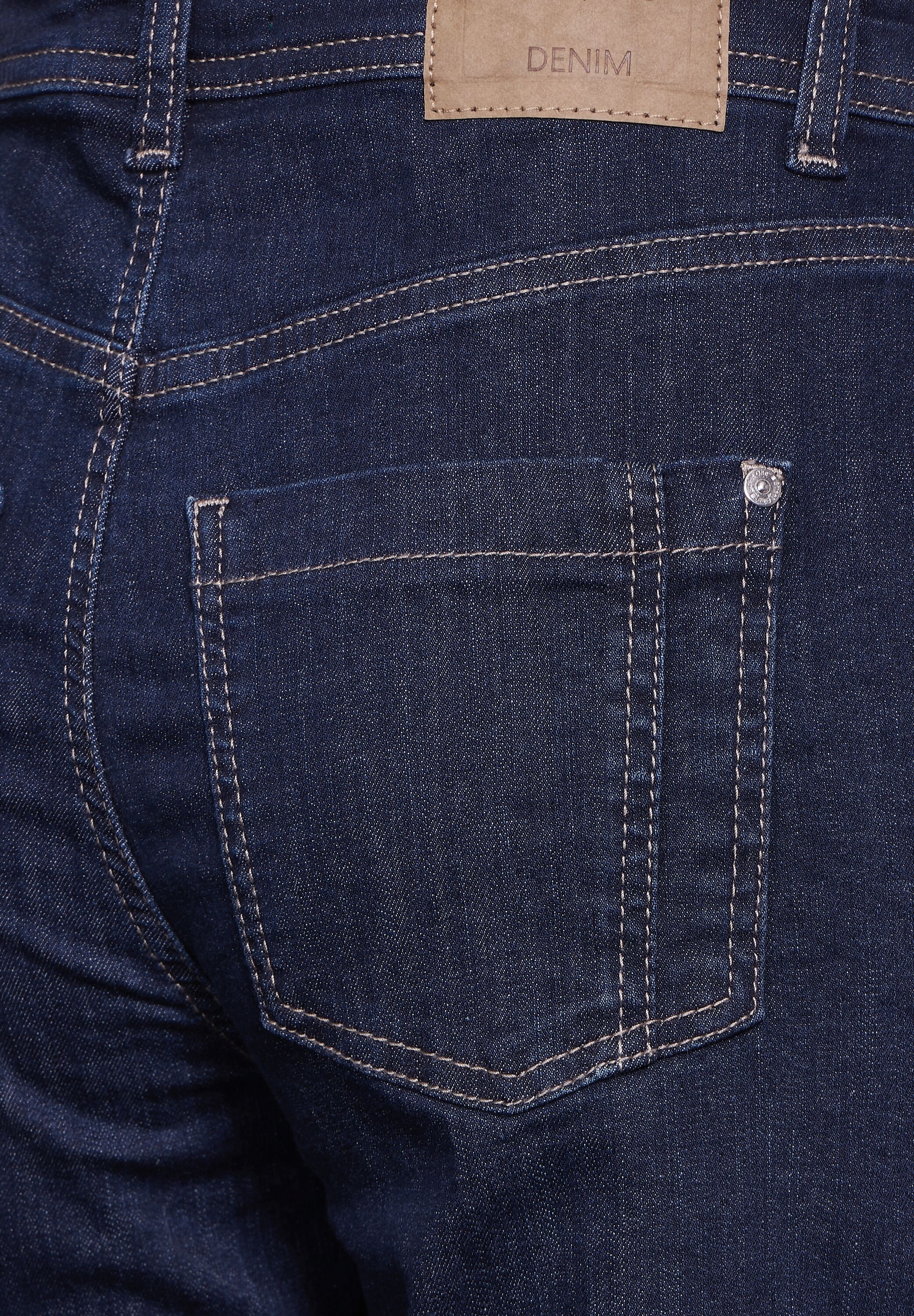STREET ONE High-waist-Jeans, mit Doppel-Knopfverschluss