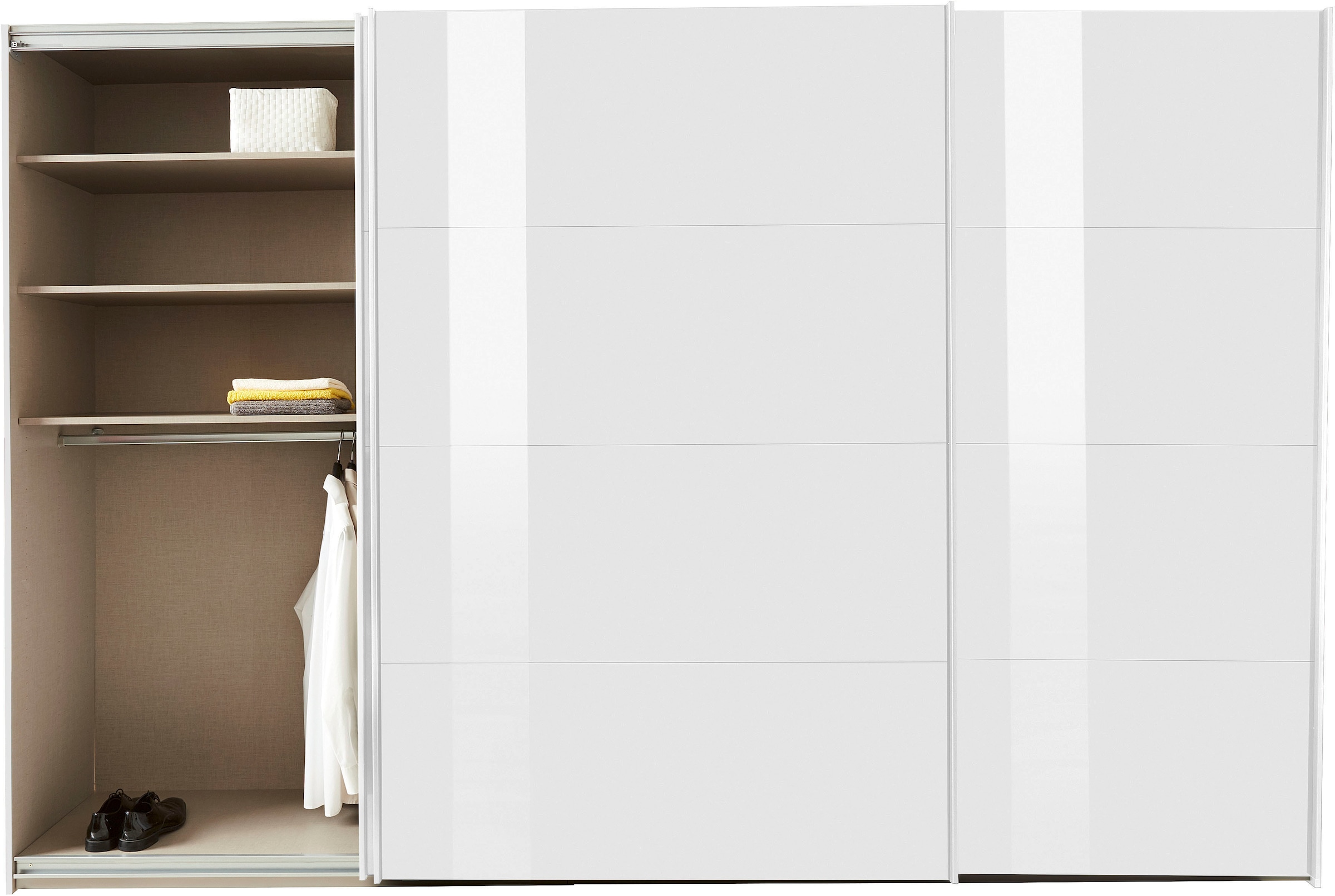 rauch Schwebetürenschrank »Kleiderschrank Schrank Garderobe TOPSELLER OTELI inkl. Inneneinteilung«, mit 3 Innenschubladen sowie zusätzlichen Einlegeböden MADE IN GERMANY