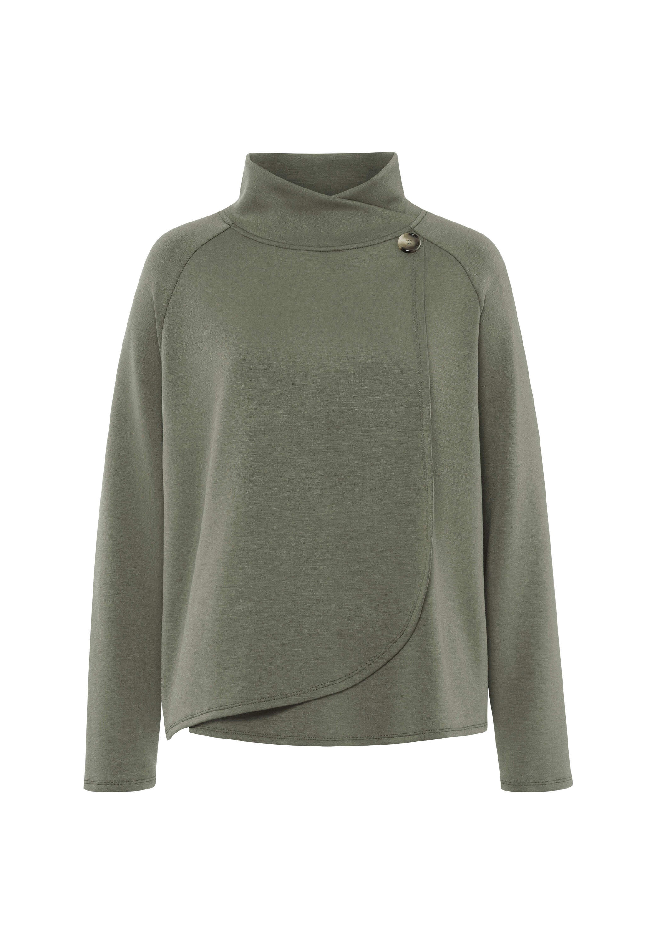 heine Sweatshirt »Sweatshirt Sweatshirt in asymmetrischer Wickel-Optik«
