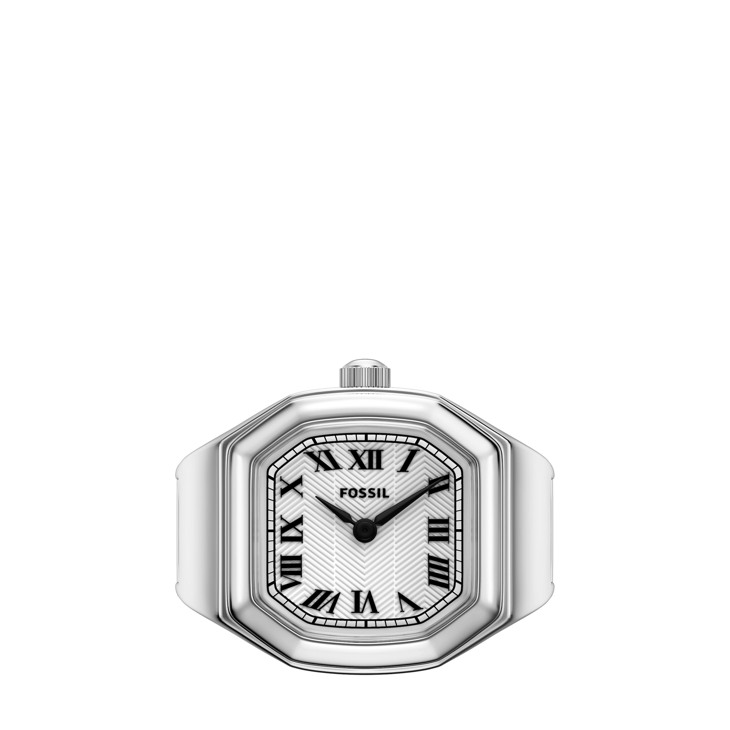 Fossil Quarzuhr »Watch Ring« Armbanduhr, Damenuhr, Edelstahlarmband, analog