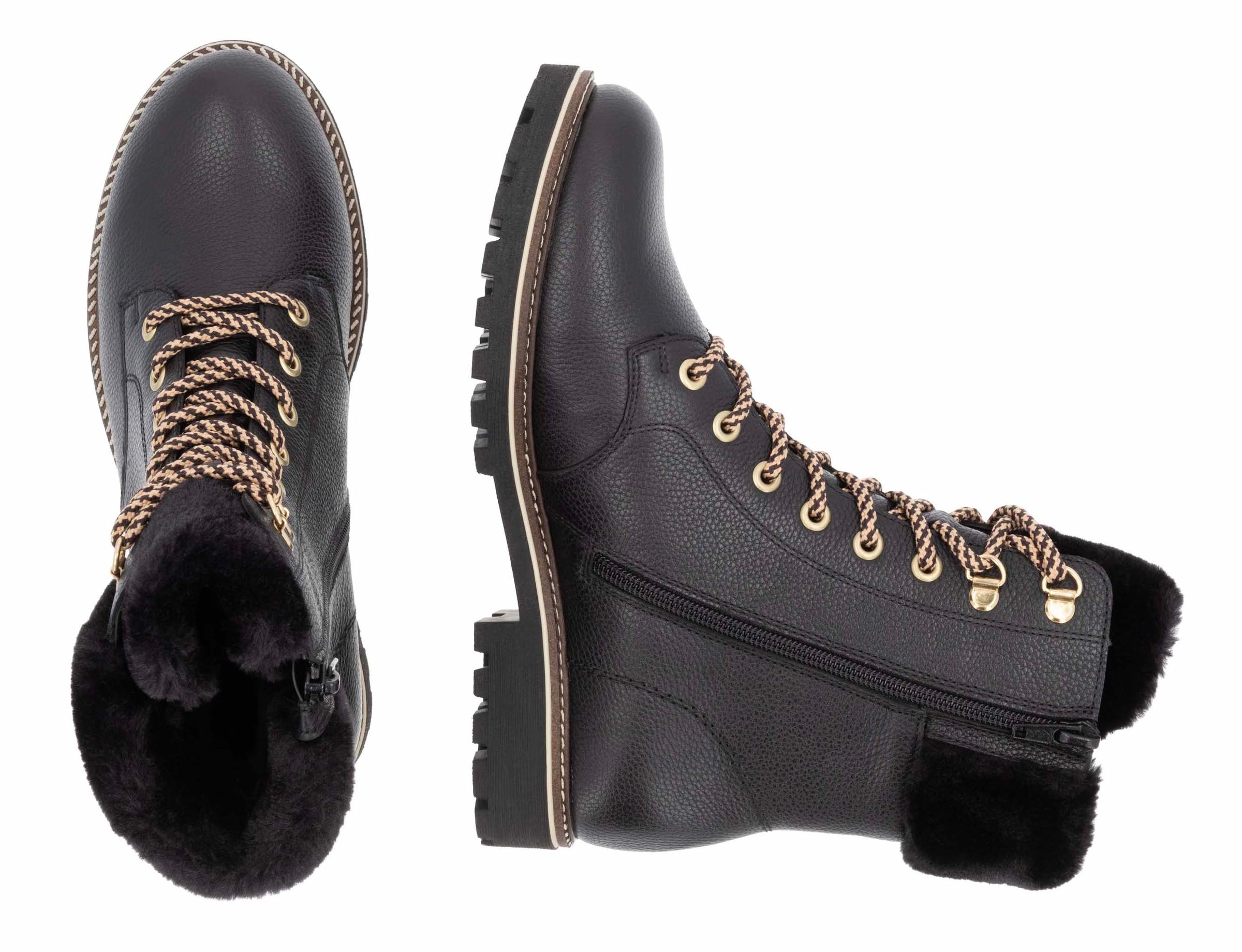 Remonte Winterboots »Elisabeth Hurley-Collection«, Schnürboots, Outdoorschuh, Schnürstiefelette mit Zierschnalle