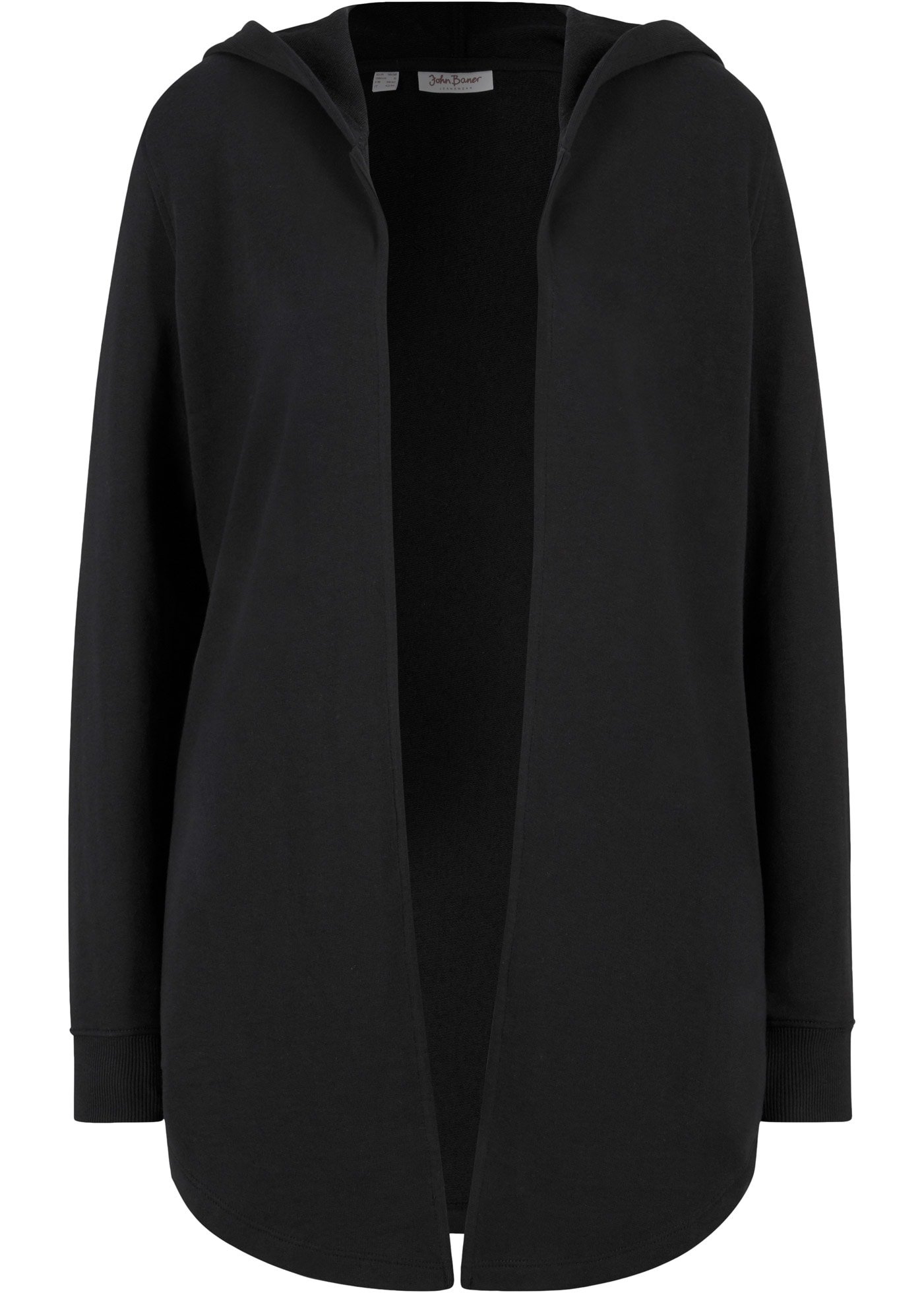 bonprix Sweatjacke Long-Sweatjacke aus Baumwoll-Mix