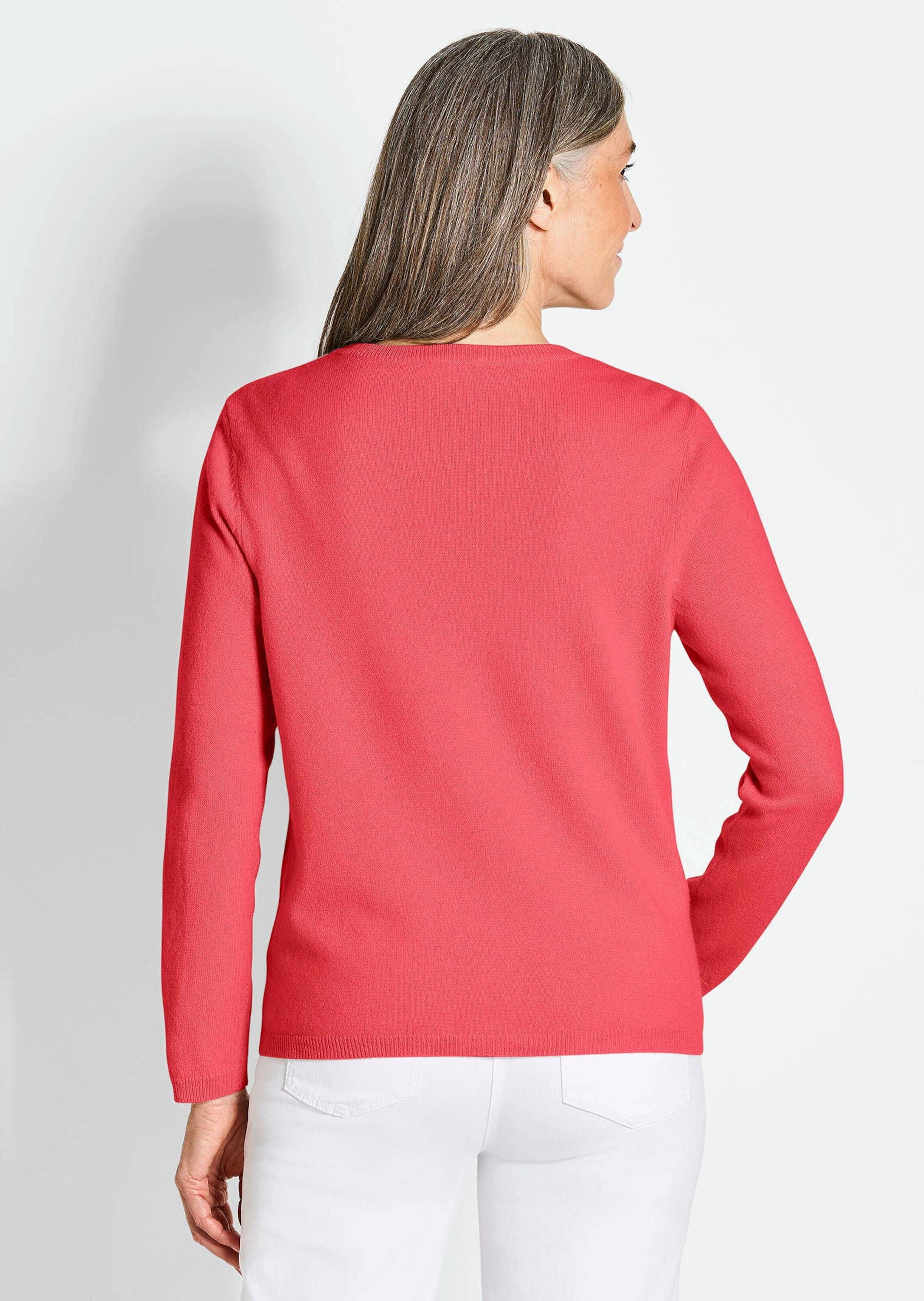GOLDNER Strickjacke »Kaschmirstrickjacke mit Rundhalsausschnitt«