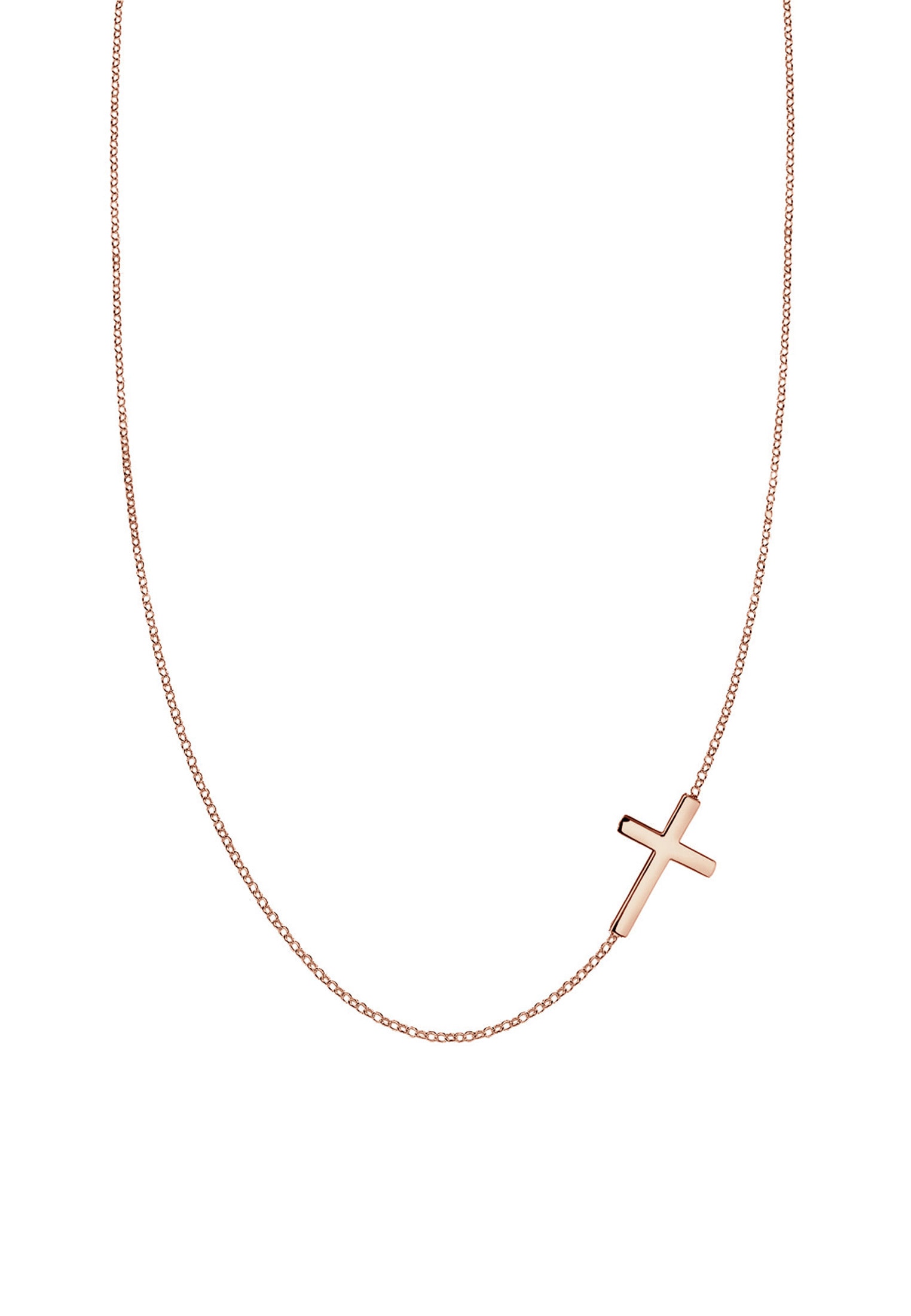 Elli Kette mit Anhänger »Halskette mit Kreuz Schlicht 925 Sterling Silber«