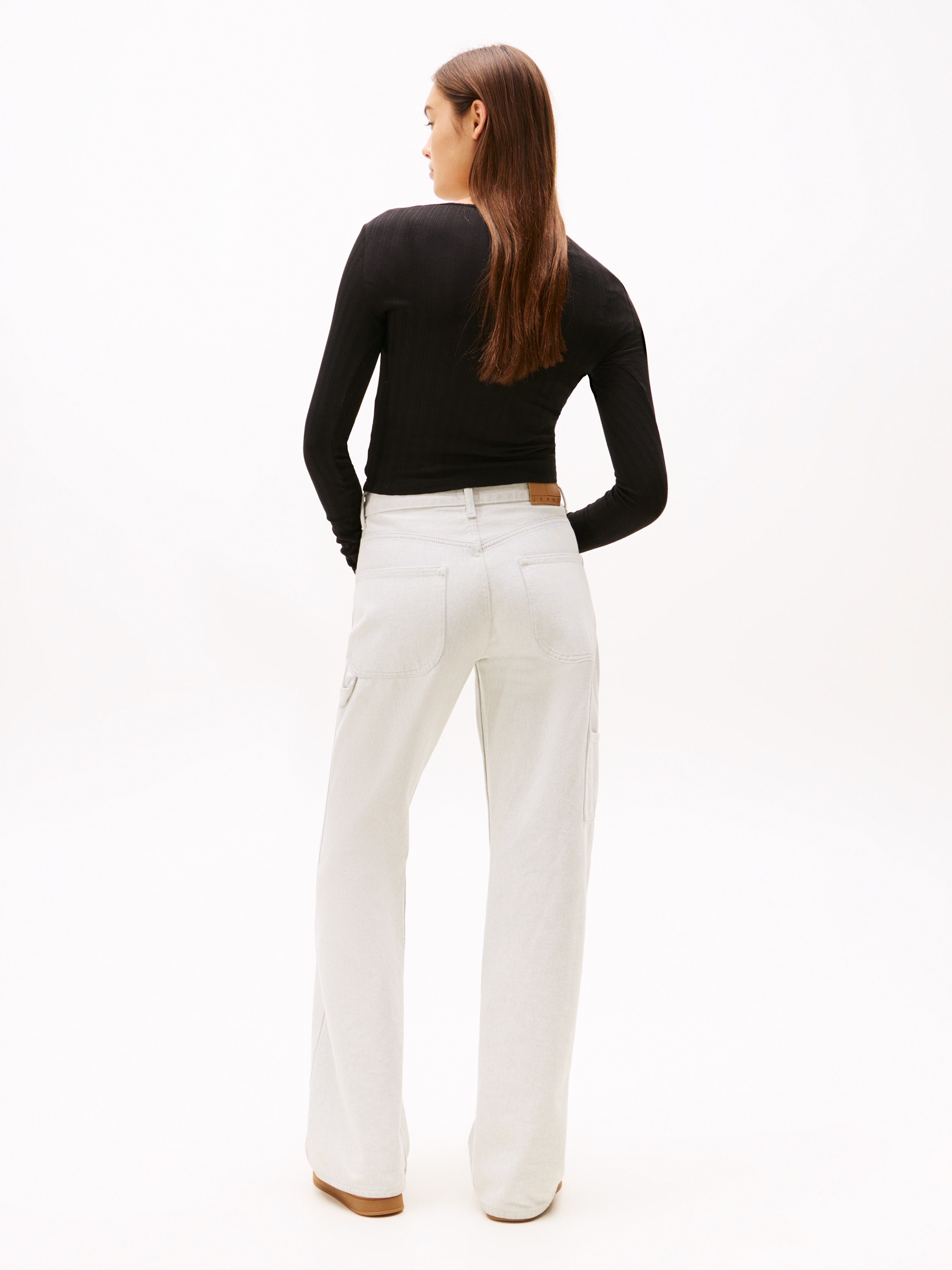 Tommy Jeans Langarmshirt »TJW SLIM SH IRREGULAR RIB LS« in gerippter Struktur