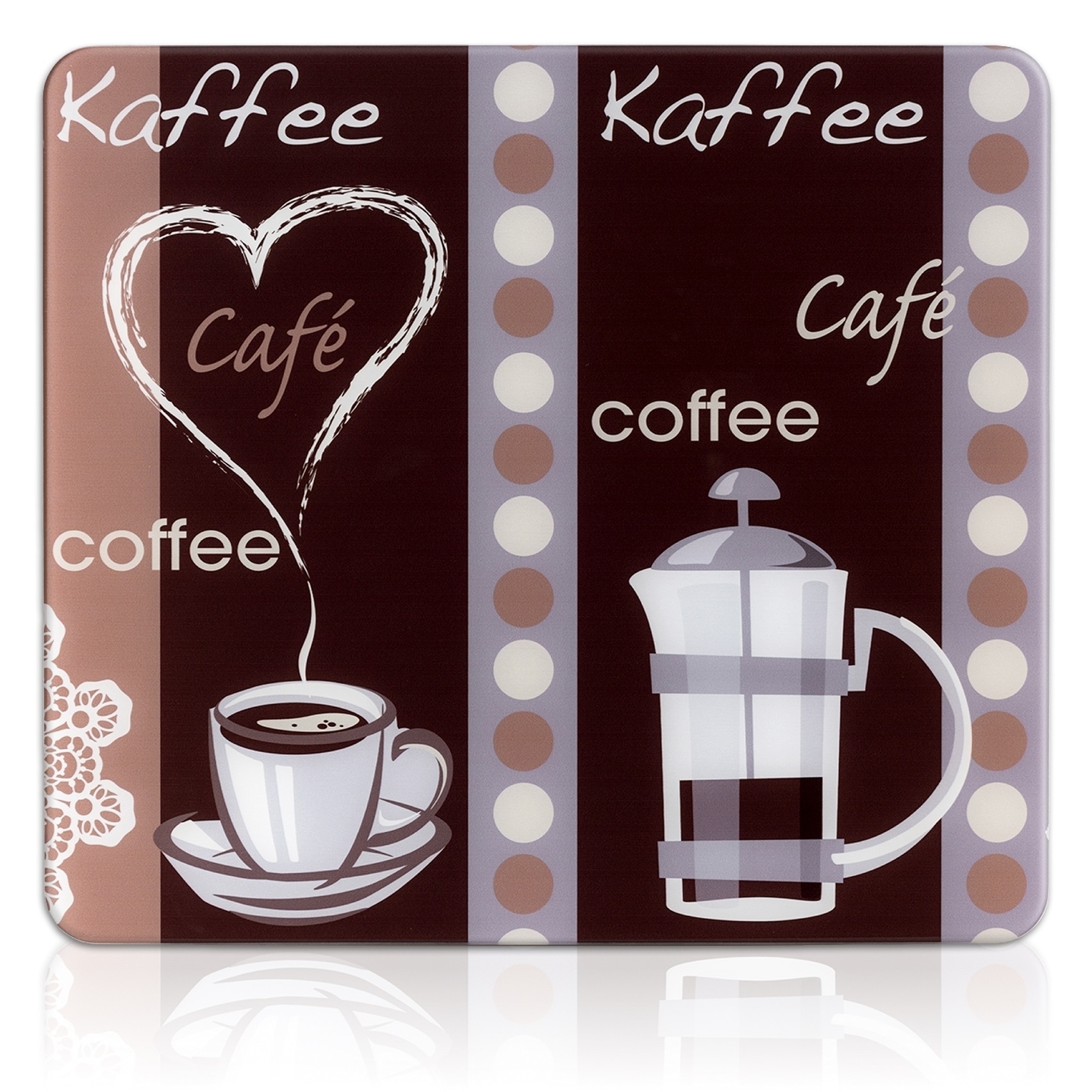 Maximex Schneide- und Abdeckplatte »Modell Kaffeeduft« Spritzschutz, Herdblende, Schneidbrett, für Glaskeramik-Kochfelder