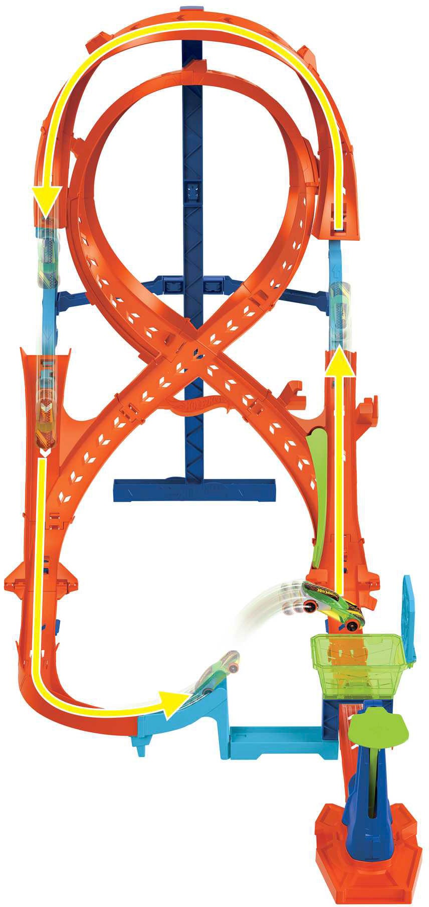 Hot Wheels Autorennbahn »Action Vertikaler 8er-Kurvensprung, inkl. Auto«