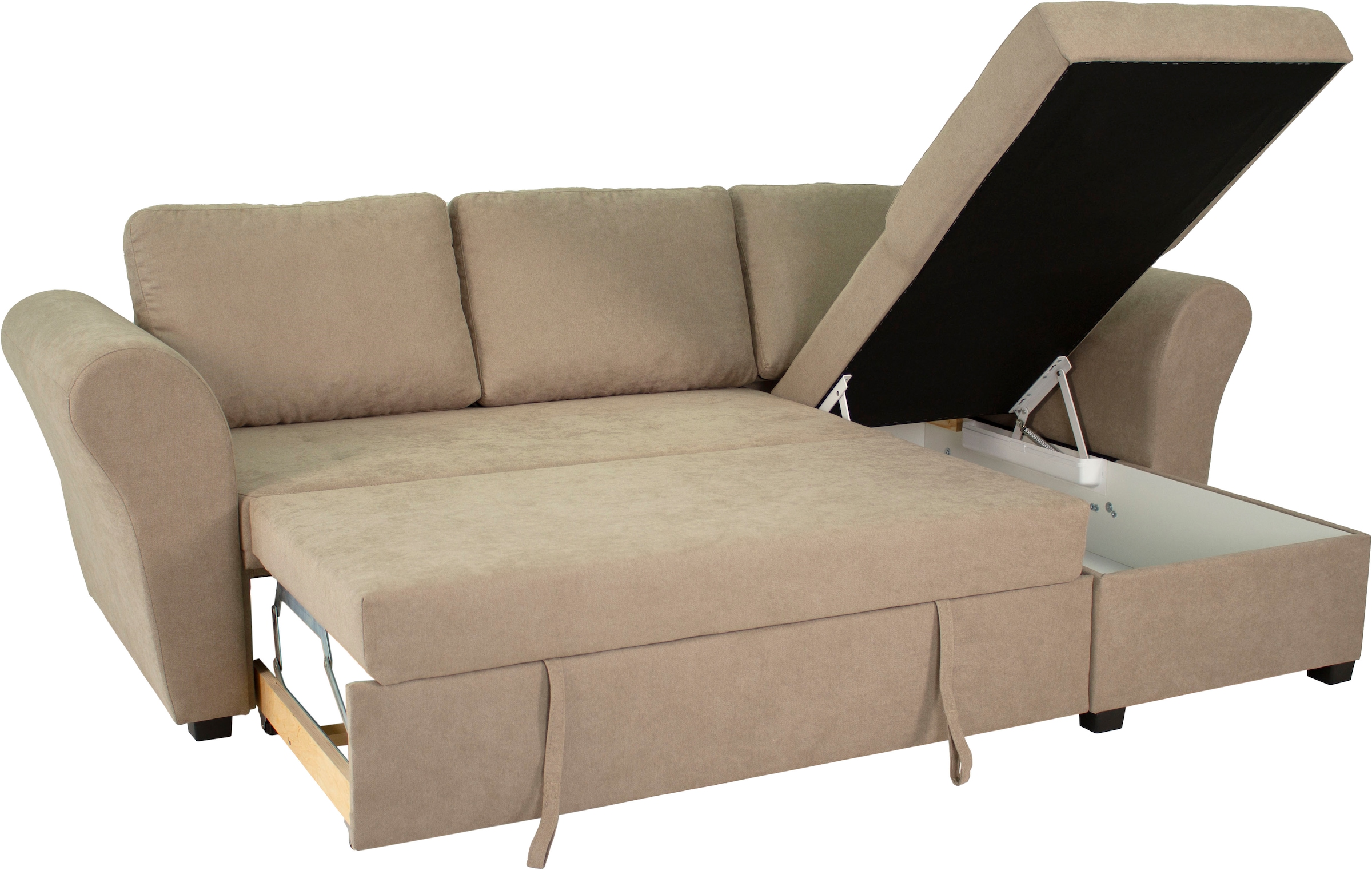 Trends by HG Ecksofa »LASSE, L-Form«, (2 St.), inkl. Schlaffunktion & Bettkasten