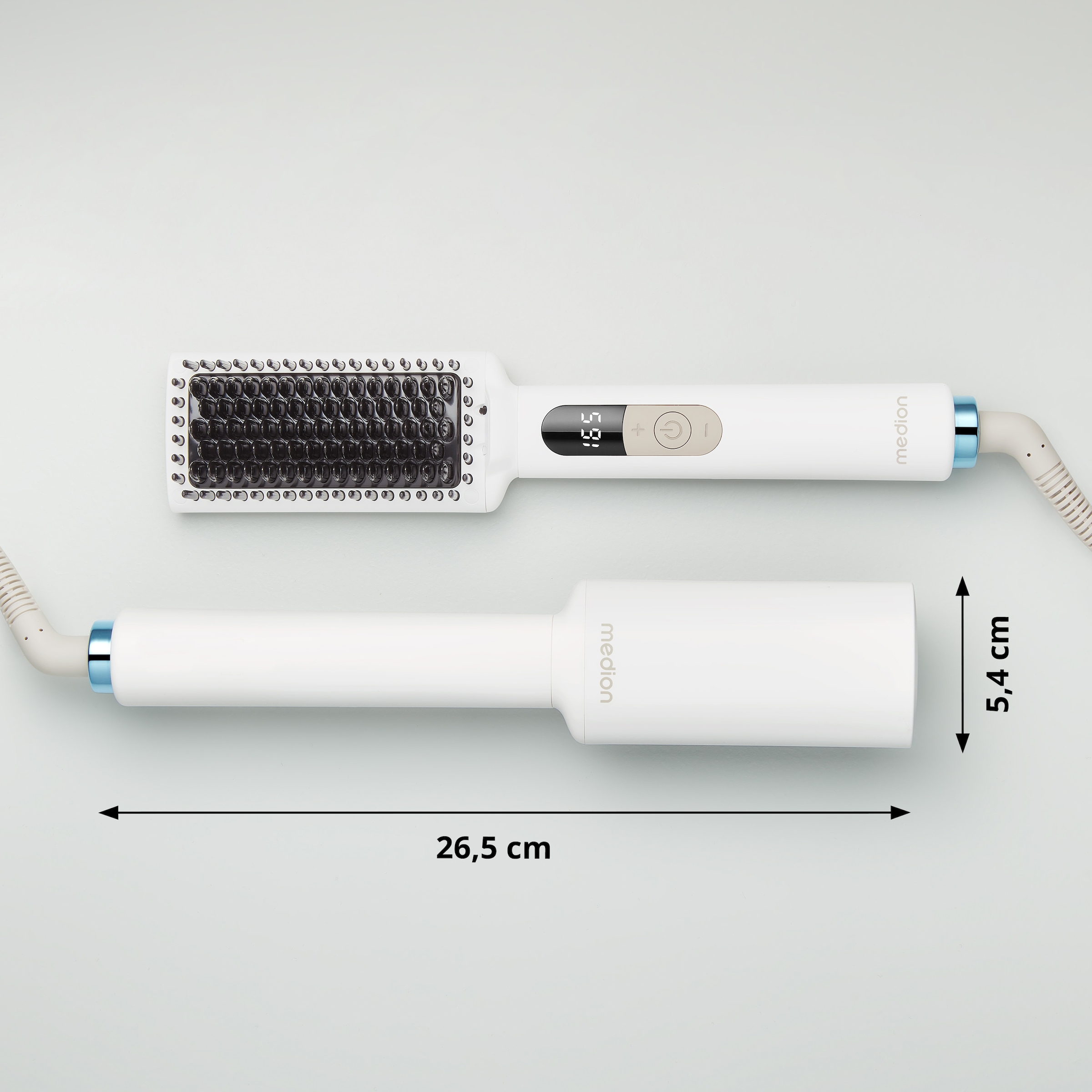 Medion® Glätteisen »Haarglättbürste HB1 (MD19859)«, Keramik-Turmalin, Keramik/Turmalin beschichtete Borsten, Ionen-Technologie