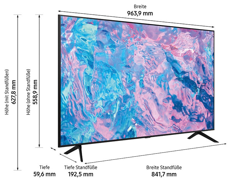 Samsung LED-Fernseher, 108 cm/43 Zoll, Smart-TV, PurColor, Crystal Prozessor  4K, Smart Hub & Gaming Hub kaufen bei OTTO