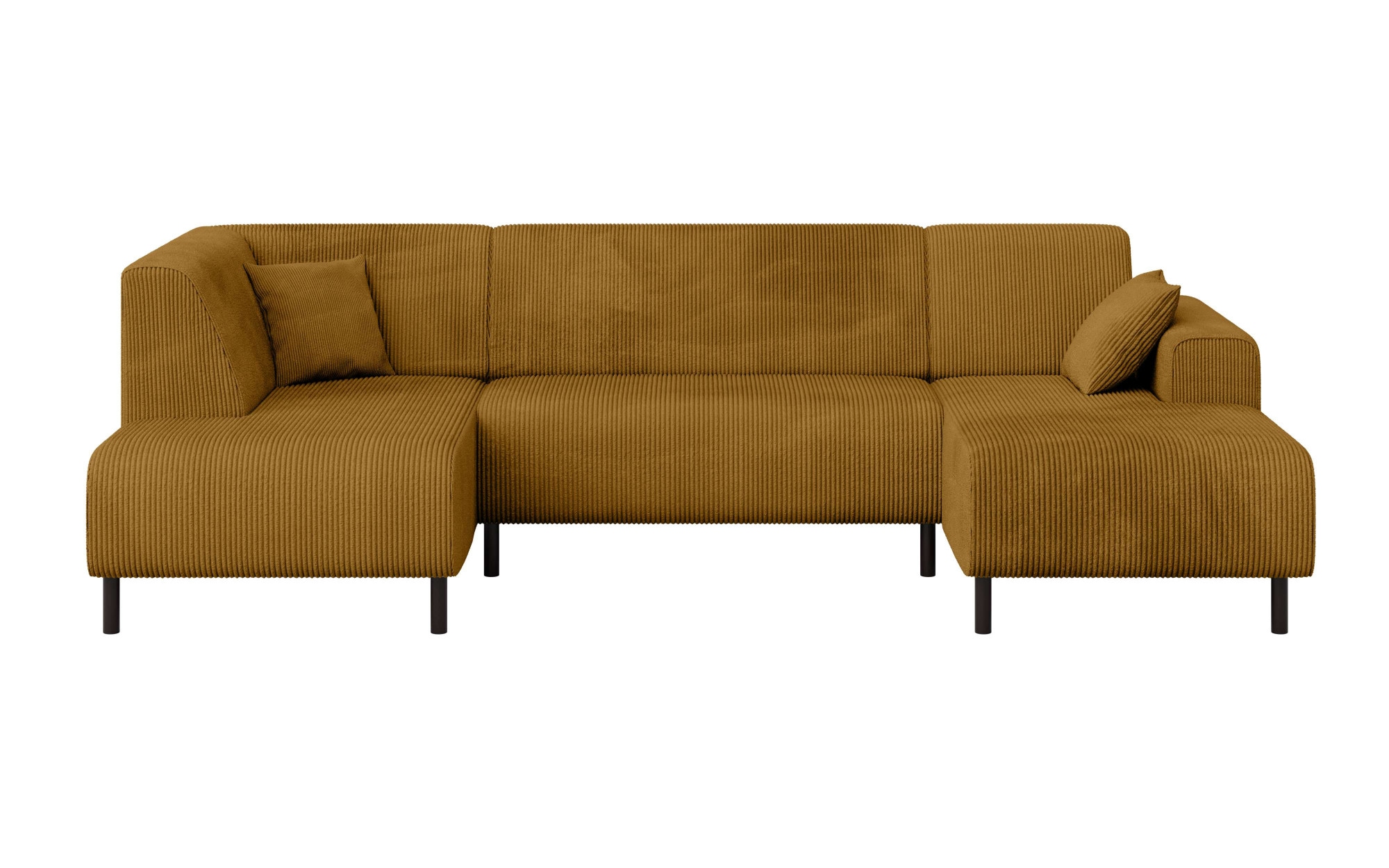 Home affaire Wohnlandschaft »ARROS U-Form mit Wellenunterfederung, Maße B/T/H: 300/163/81 cm«, incl. Zierkissen, mit Recamiere links/rechts bestellbar, auch in Cord