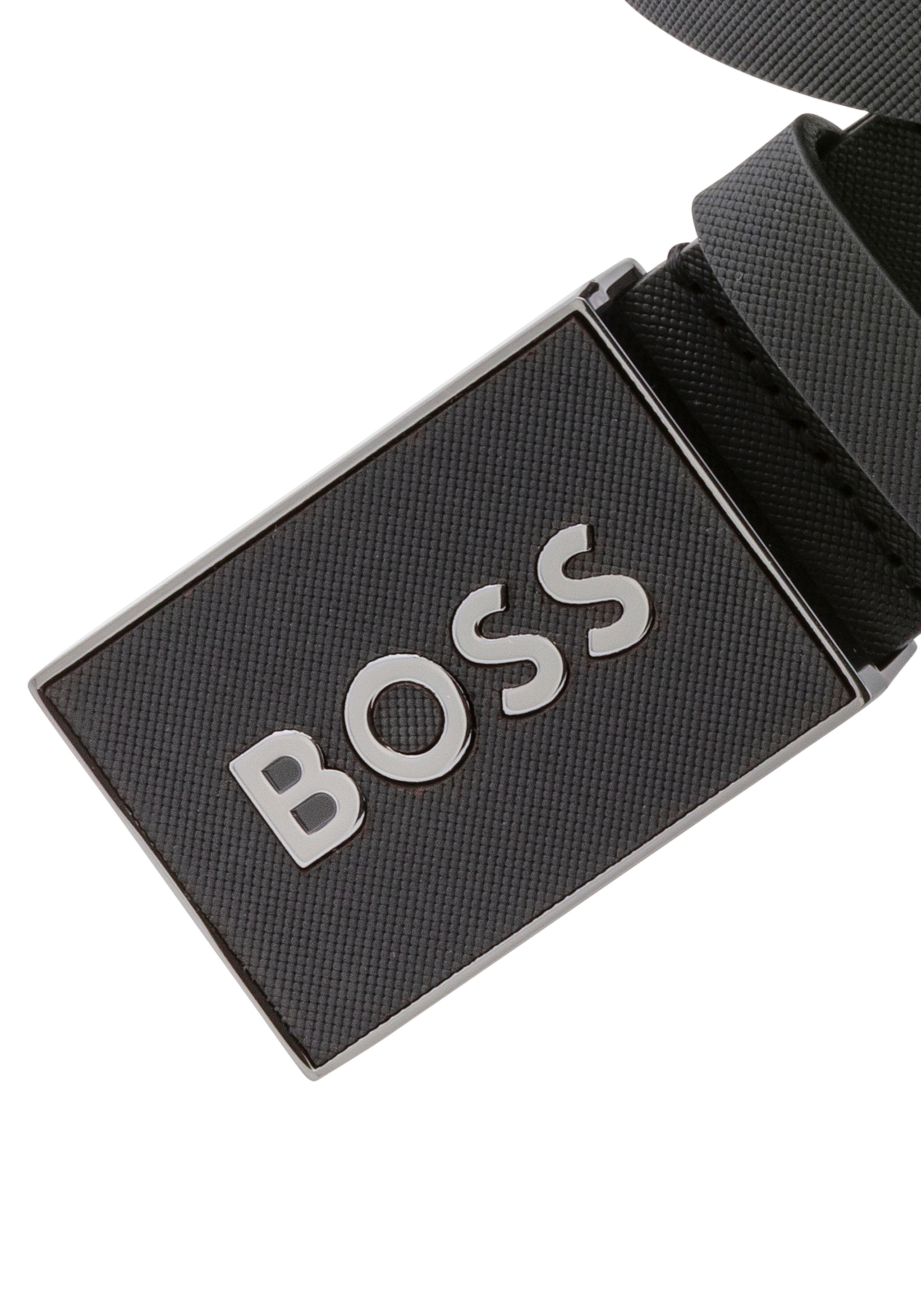 BOSS Ledergürtel »Boss Icon-S1 Sz40«, mit großem BOSS Schriftzug auf der Schnalle