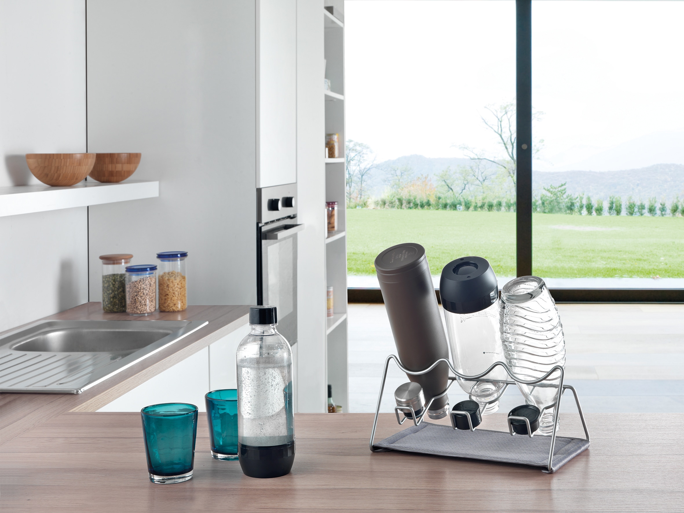 Metaltex Zubehöraufbewahrungsständer »Sodatex-3« (Abtropfgestell) für 3 Flaschen