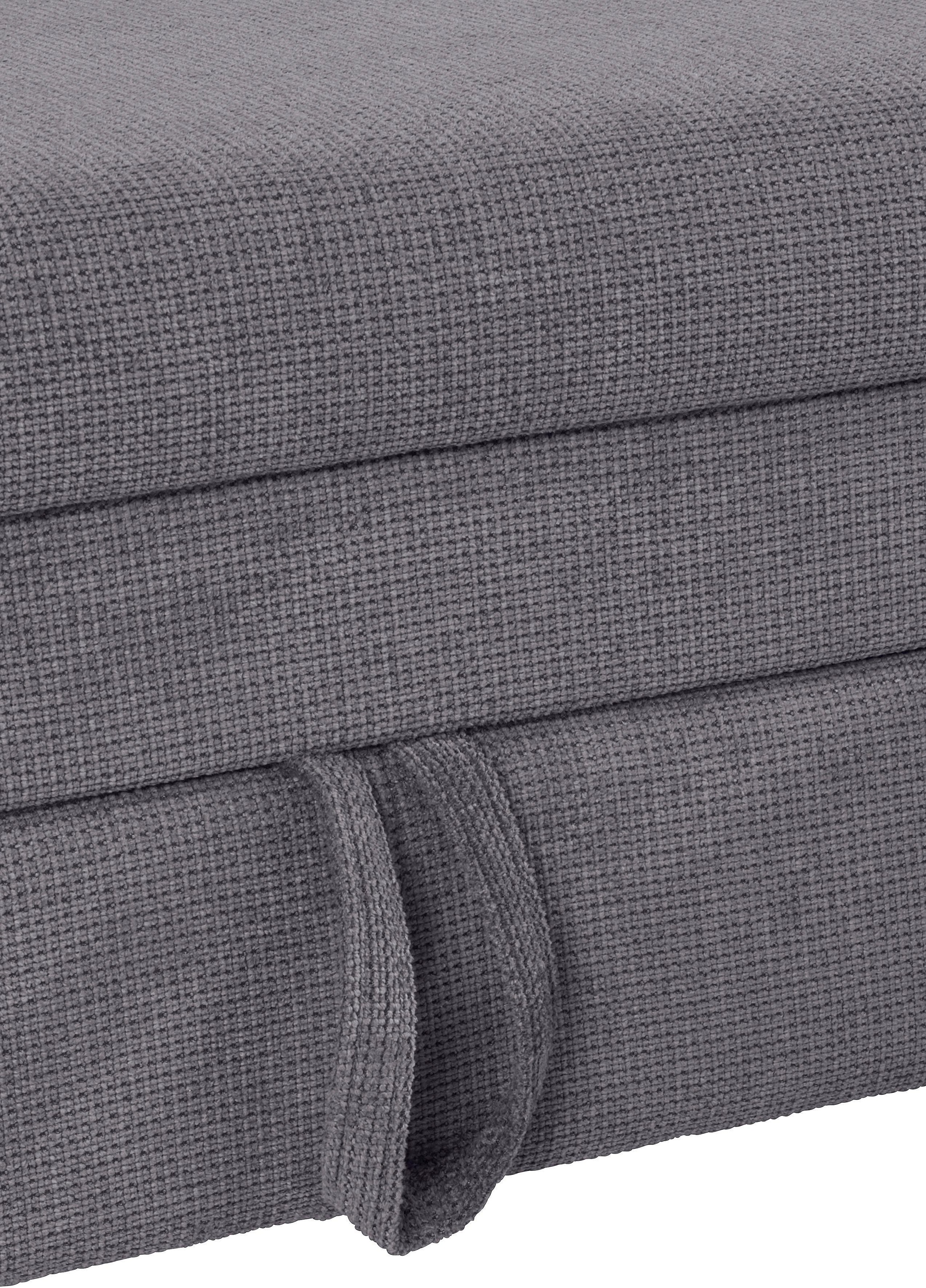 COTTA Polstergarnitur »Sammy L-Form«, (Set), Set bestehend aus: Ecksofa mit Kopfteilverstellung & Hocker