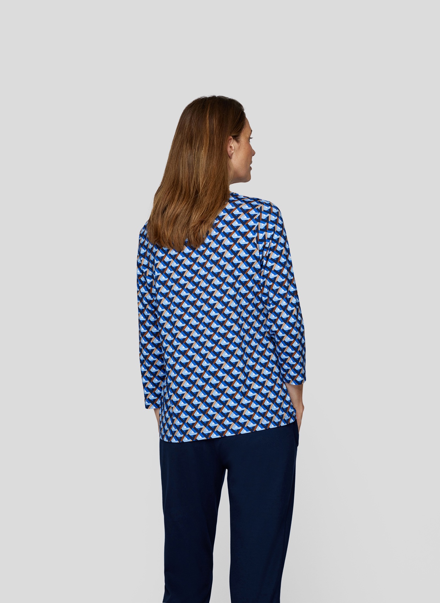 Rabe 3/4-Arm-Shirt, mit grafischem Muster