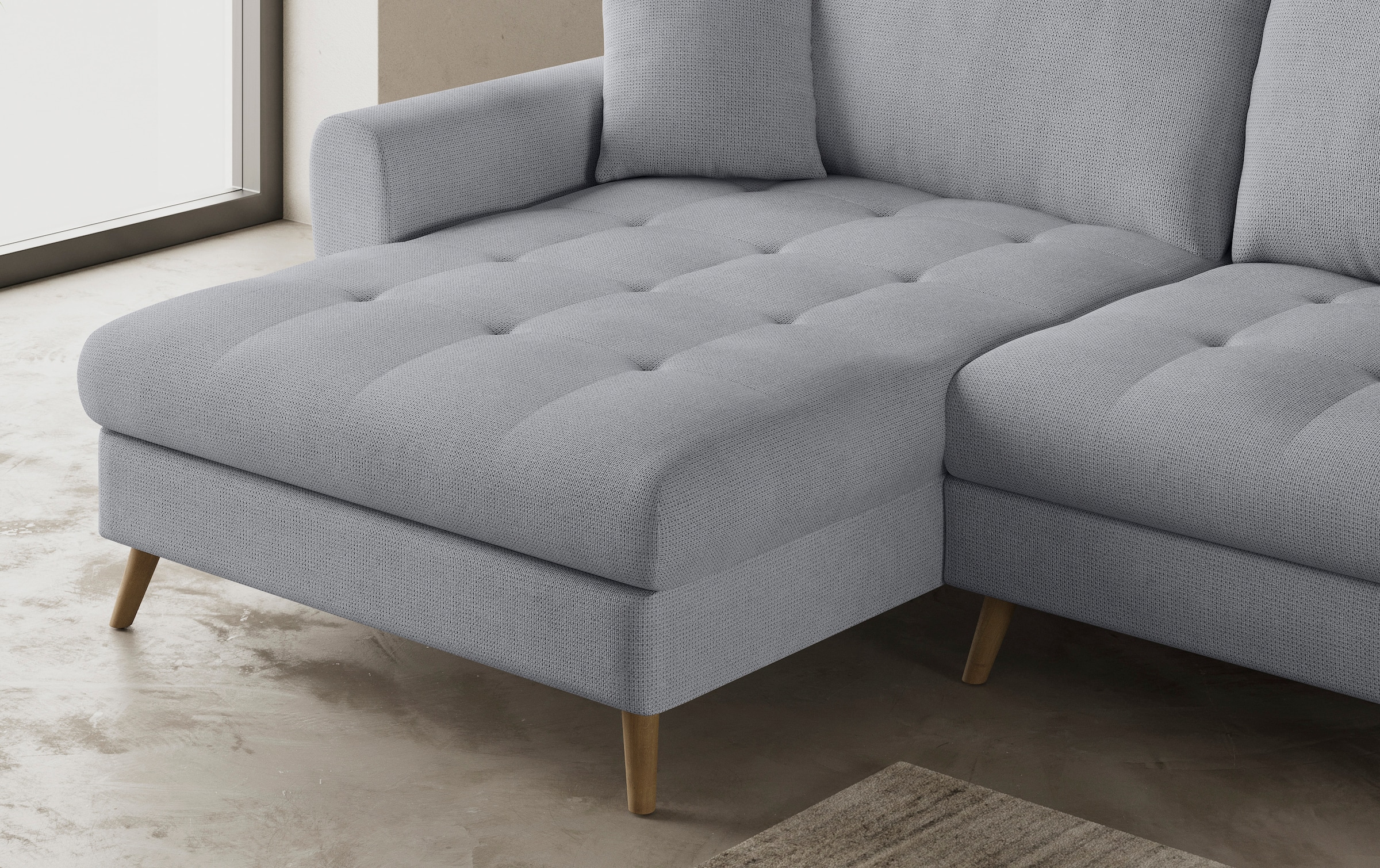 Mr. Couch Ecksofa »Blackburn II, L-Form« Mit Kaltschaumpolsterung bis 140 kg belastbar