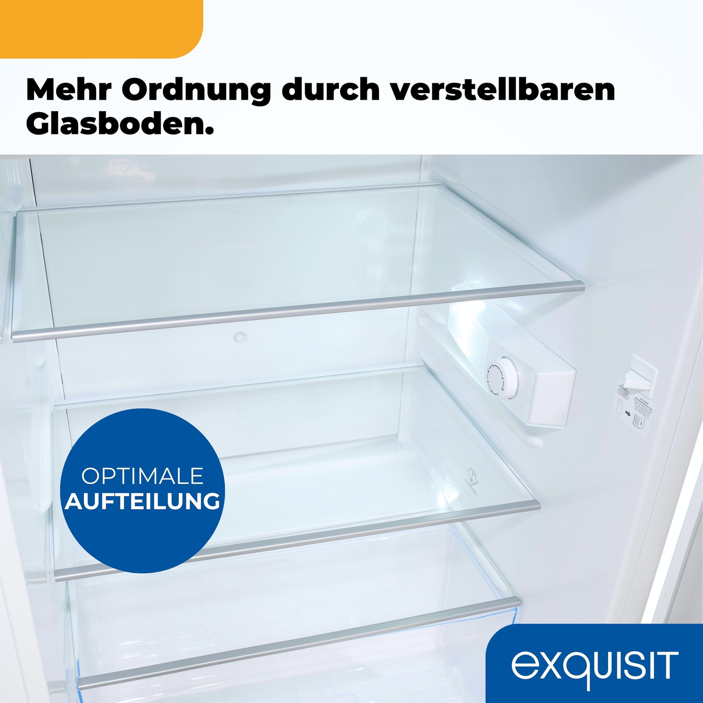 exquisit Kühlschrank KS16-V-H-010C weiss »KS16-V-H-010C weiss« 84,5 cm hoch 56 cm breit
