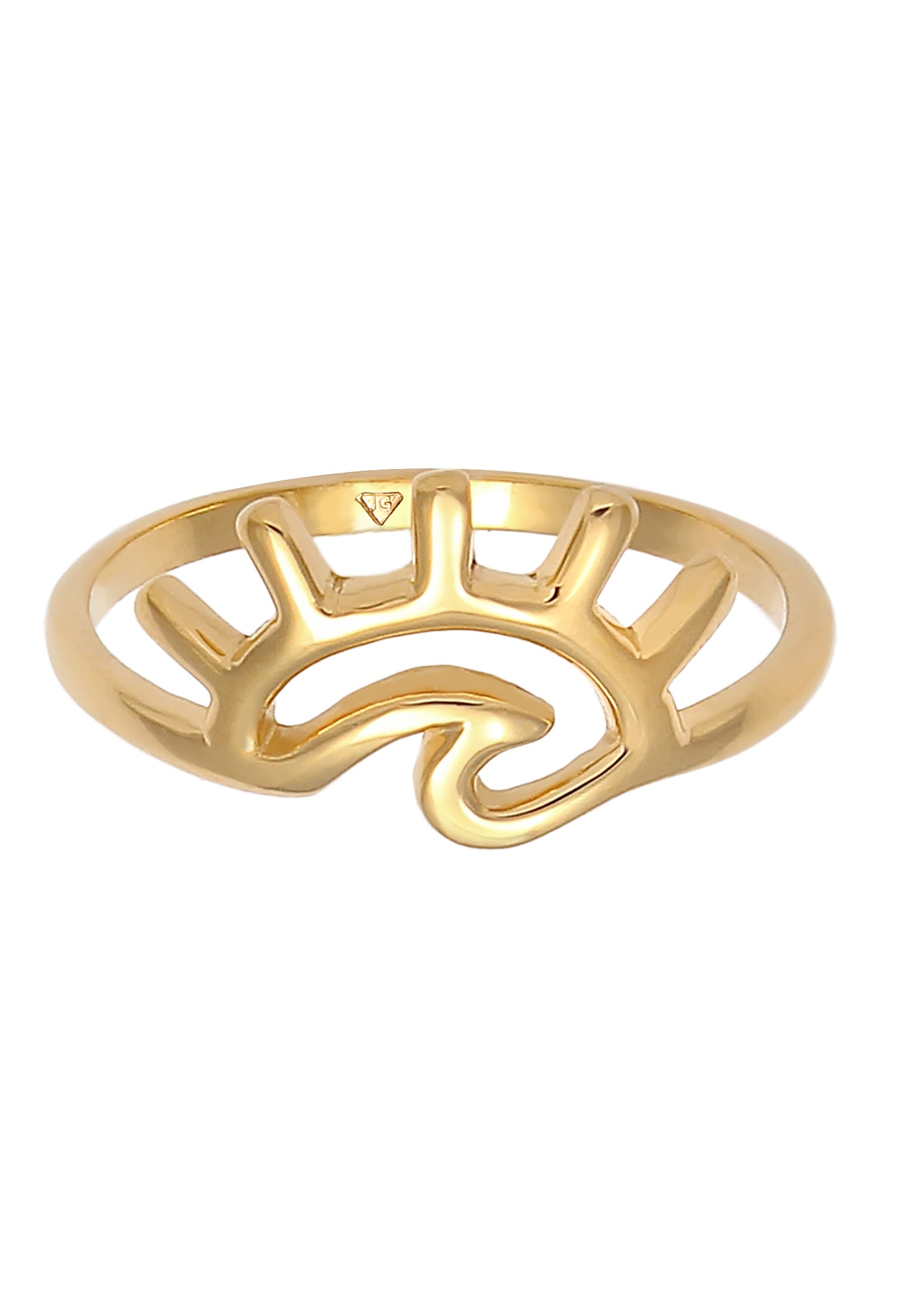 Elli Silberring »Ring Sonnenaufgang Wellen Motiv Sommer 925 Silber«