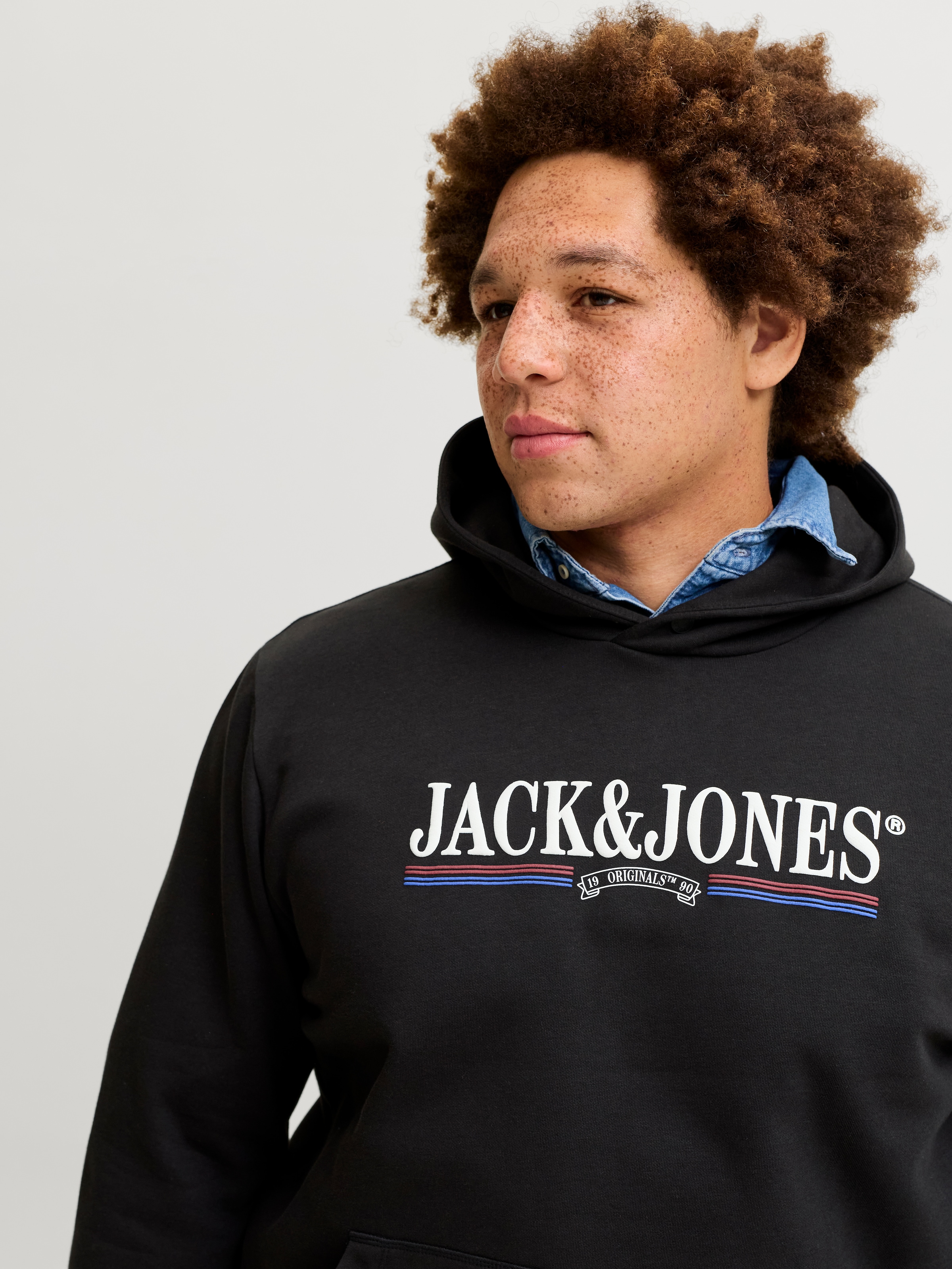 Jack & Jones PlusSize Kapuzensweatshirt »JORFREDERIKSBERG GRAPHIC BOX SWEAT H PLS«, Baumwollmischung, regular fit
