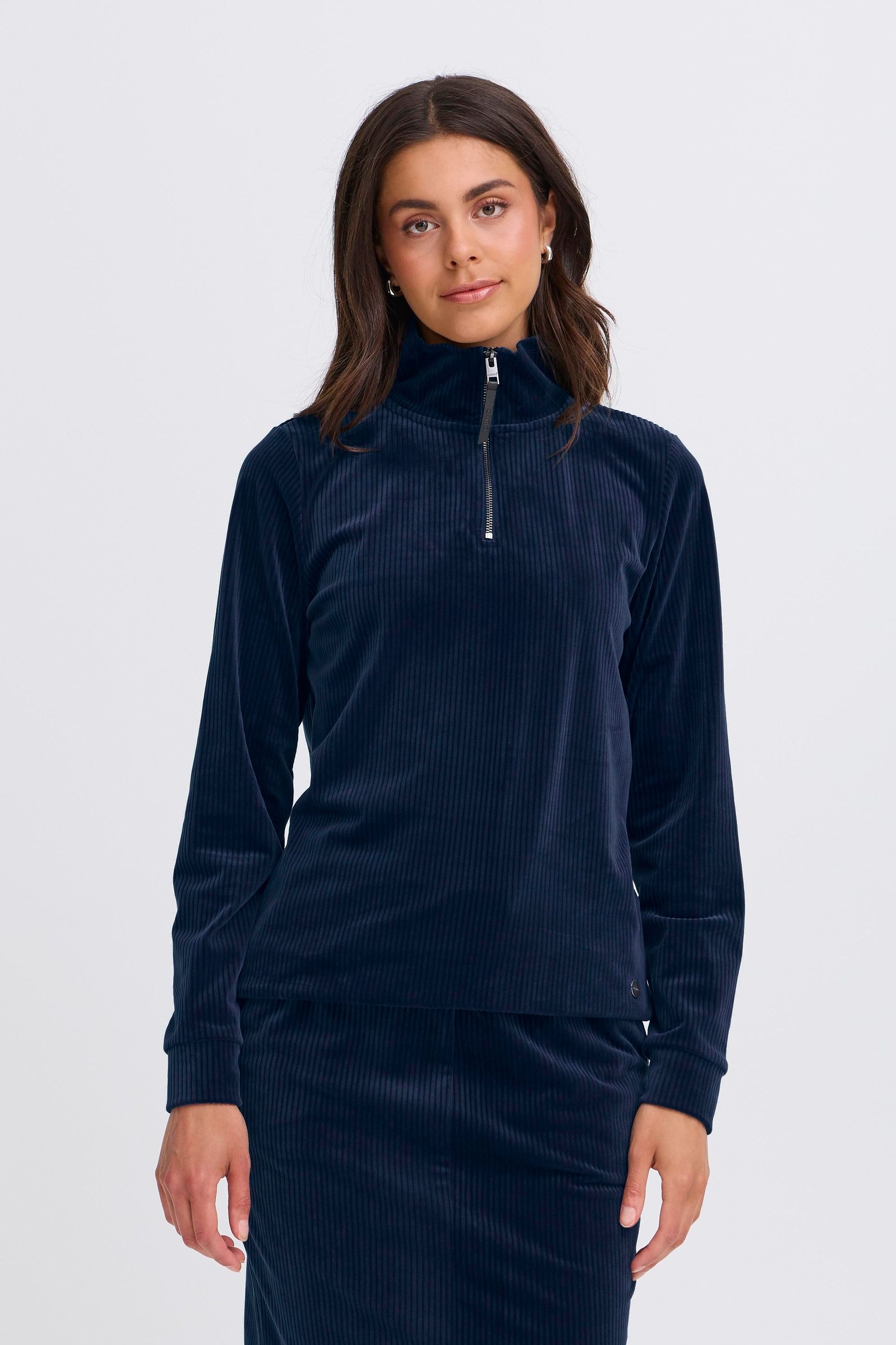 OXMO Troyer »Longsweatshirt OXEBBA HALFZIP«
