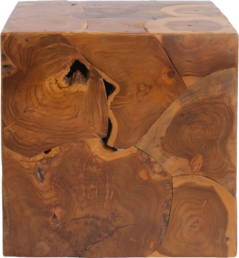 Kayoom Beistelltisch »Radix 525, hochwertiges Teakholz, Natur-Design«, (1 St.), Hochwertiges Teakholz, stabile Bauweise, detailreiche Handarbeit