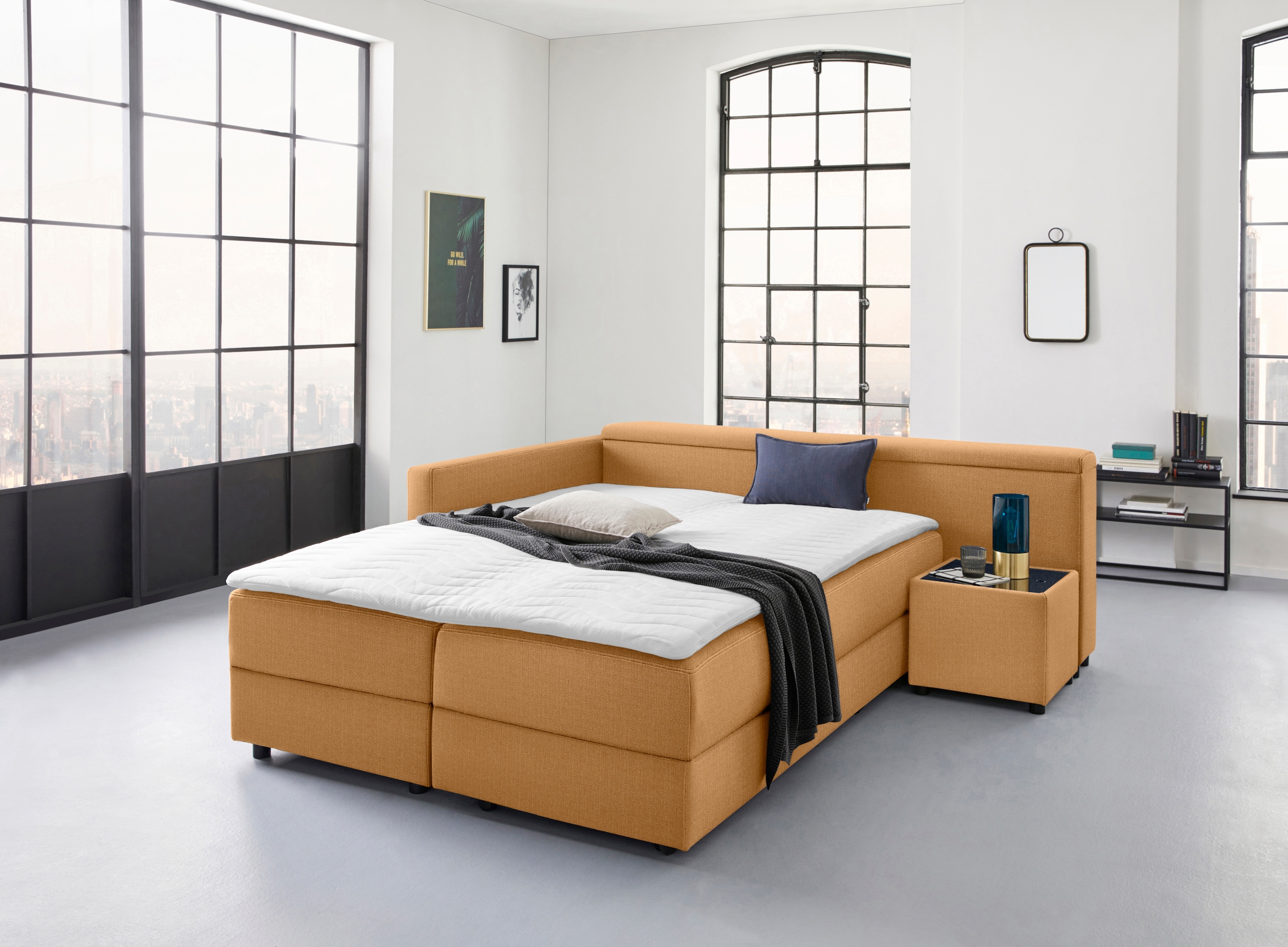 LOOKS by Wolfgang Joop Ecksofa »LooksIII L-Form« durch Drehfunktion zum Bett wandelbar, inklusive Staufach