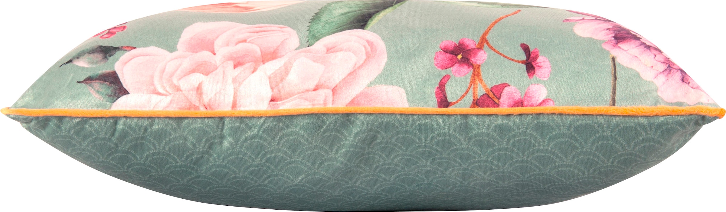 Descanso Dekokissen »Fiori«, Mit Füllung, 1 Stück, Mit Biese, 30x60, Wendeoptik, Weich, Blumen Sand