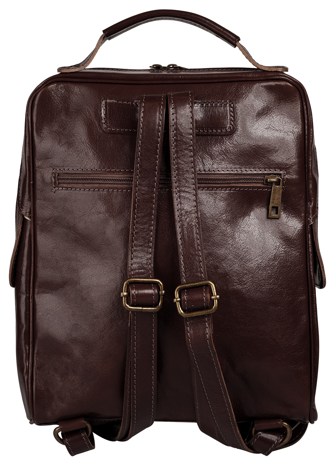 Piké Cityrucksack echt Leder, Made in Italy