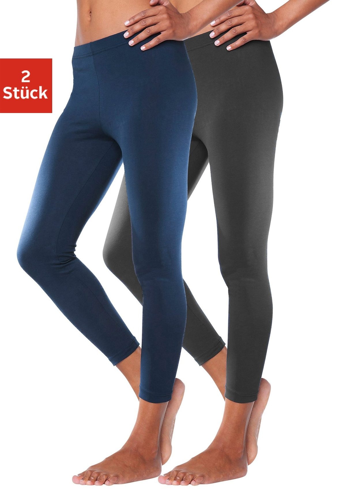 Leggings, (2er-Pack), mit Gummibund, Loungewear