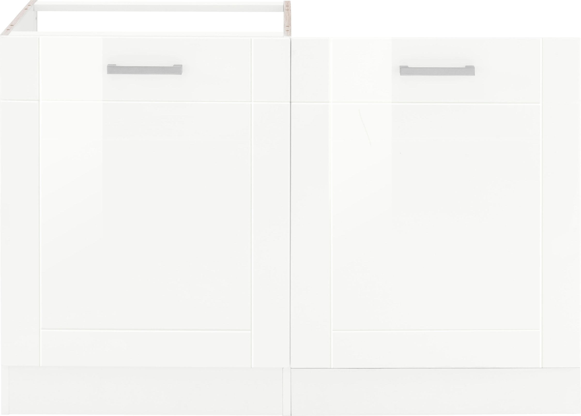 KOCHSTATION Spülenschrank »KS-Tinnum«, 120 cm breit, MDF-Fronten, Metallgriffe, inklusive Einbauspüle